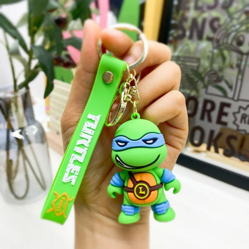 Ninja Turtle Leo Keychain | Silicone Lanyard Keychain | Premium |