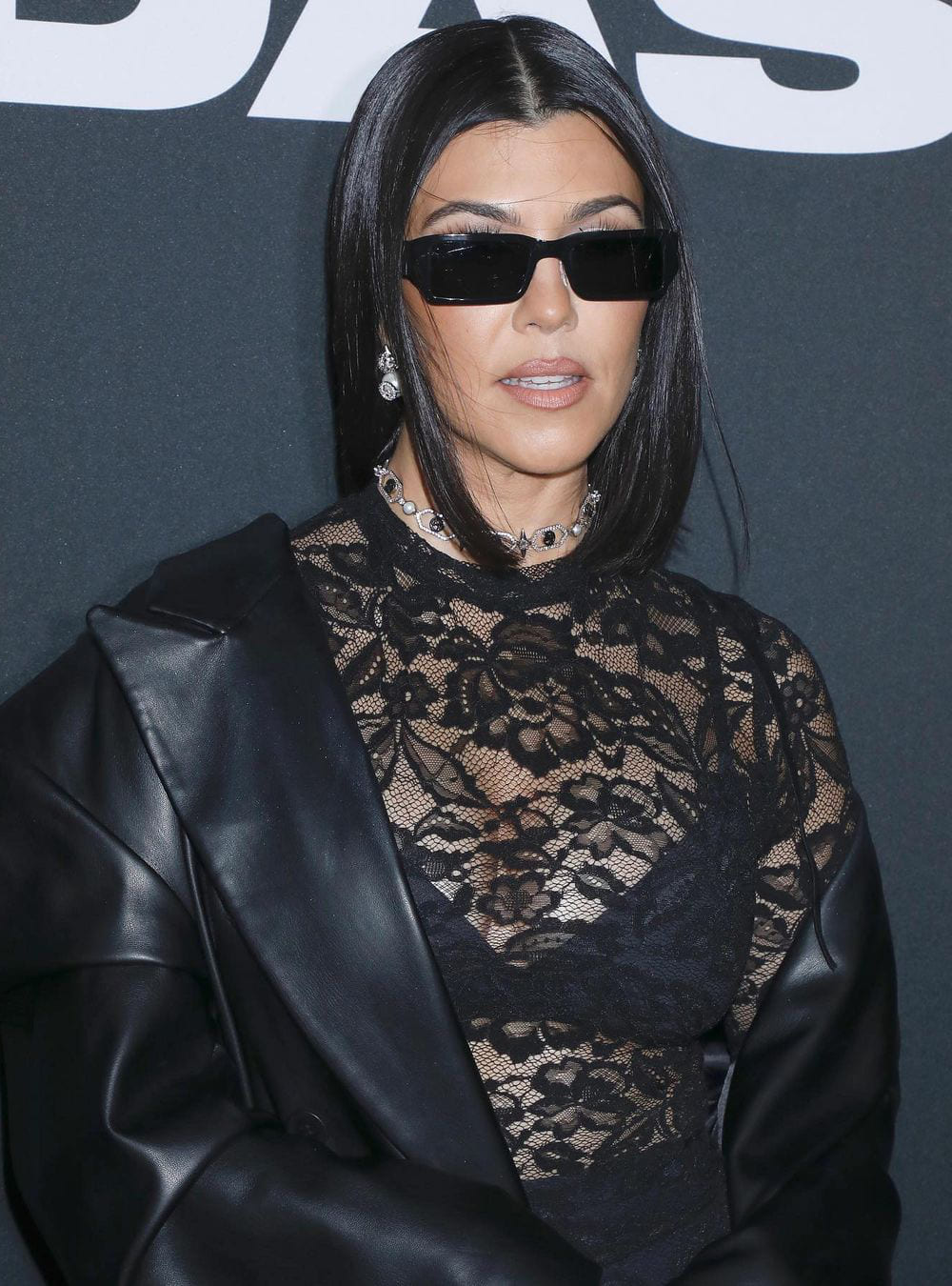 Kourtney Kardashian Wearing OH Celeste Sirius Embellished Choker Necklace