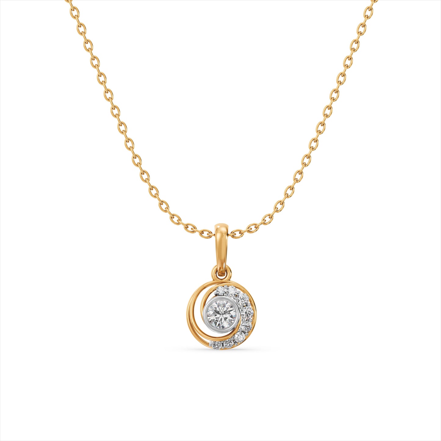 Celestial Halo 9KT Gold Laboratory Grown Diamond Necklace