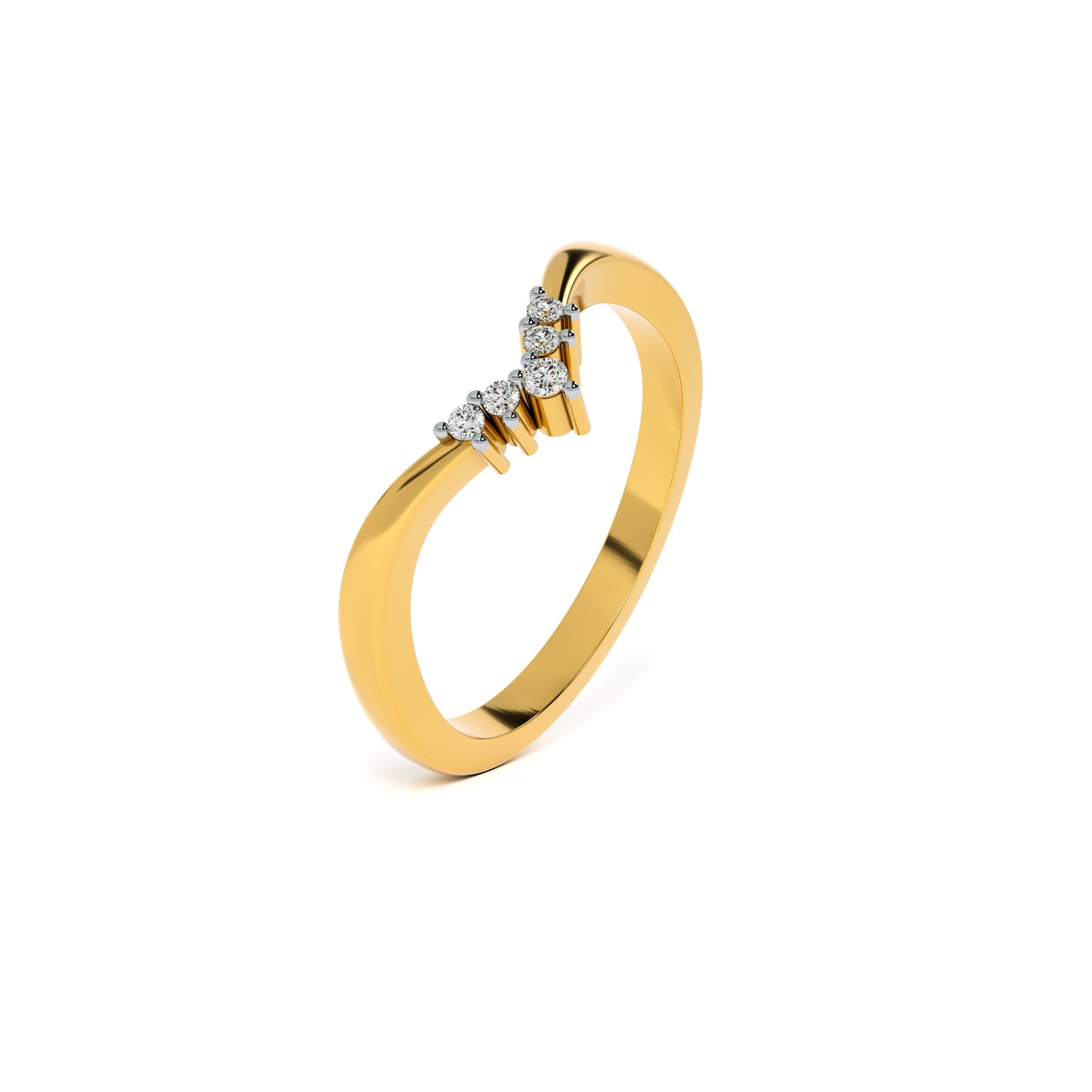 Grace Curve 9KT Gold Laboratory Grown Diamond Ring