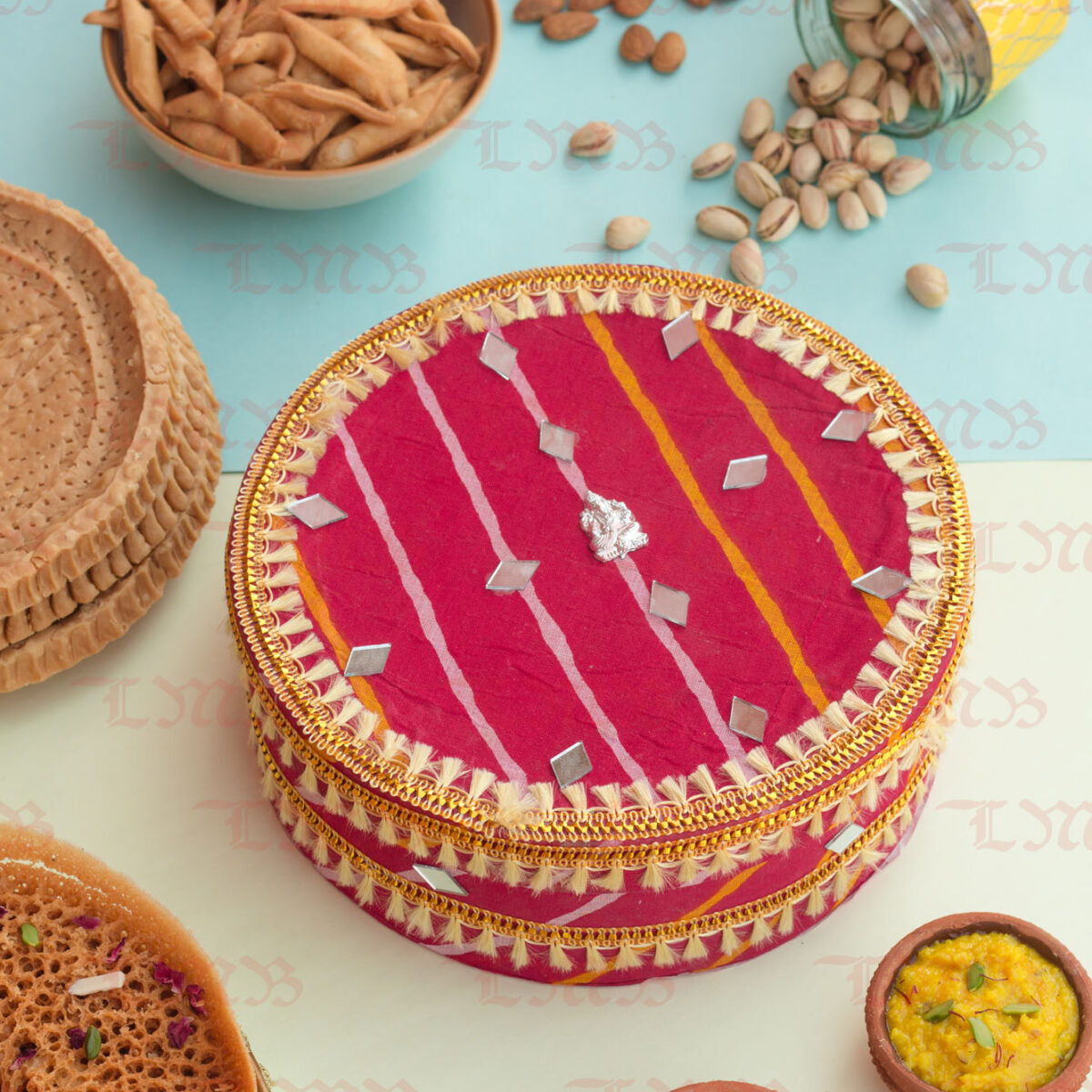 LMB Sweets Special Paneer Ghewar (Chunri Packing) (JPR)