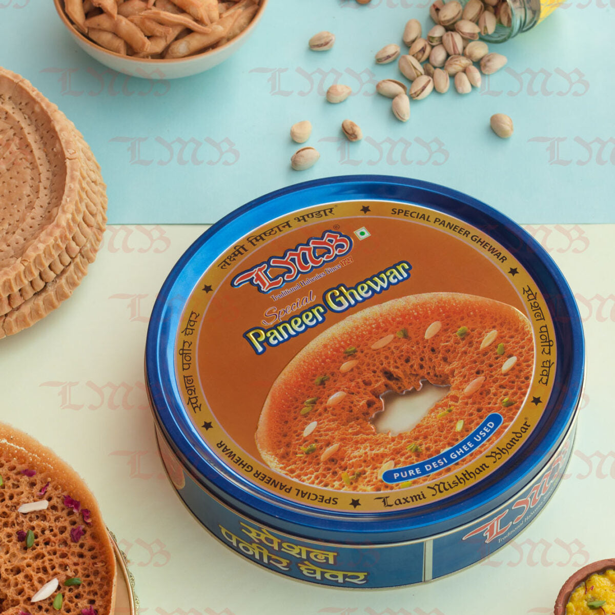 LMB Sweets Special Paneer Ghewar (Premium Tin Pack) (JPR)