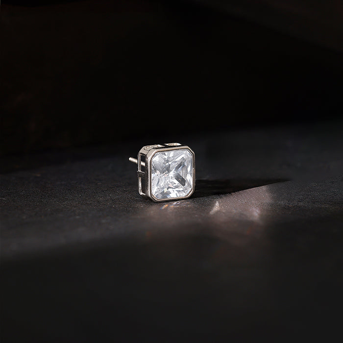 Silver Quadra Stud For Him