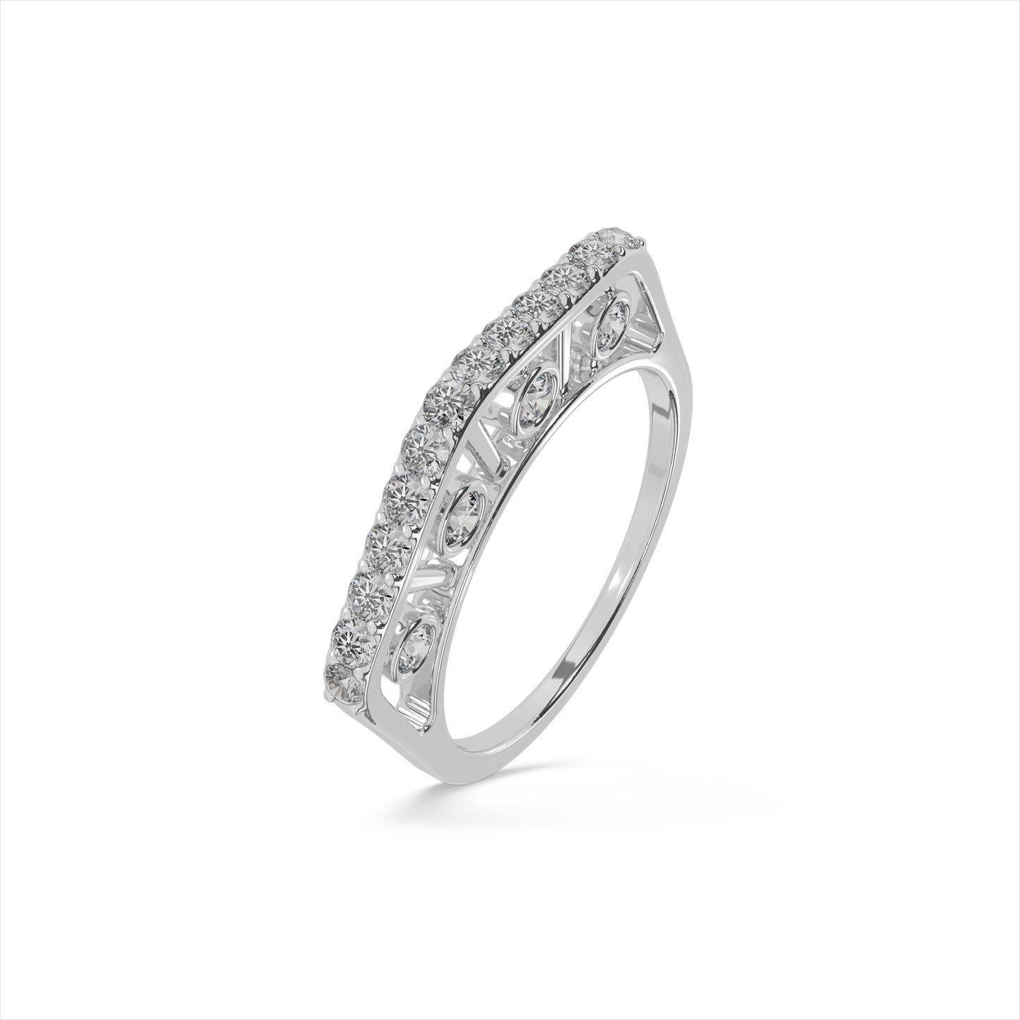 925 Sterling Silver Flutter Band Ring