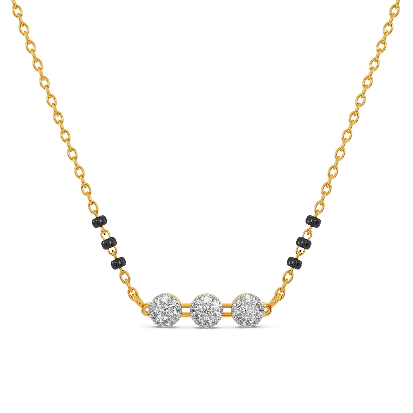 Axiom 9KT Gold Laboratory Grown Diamond Mangalsutra