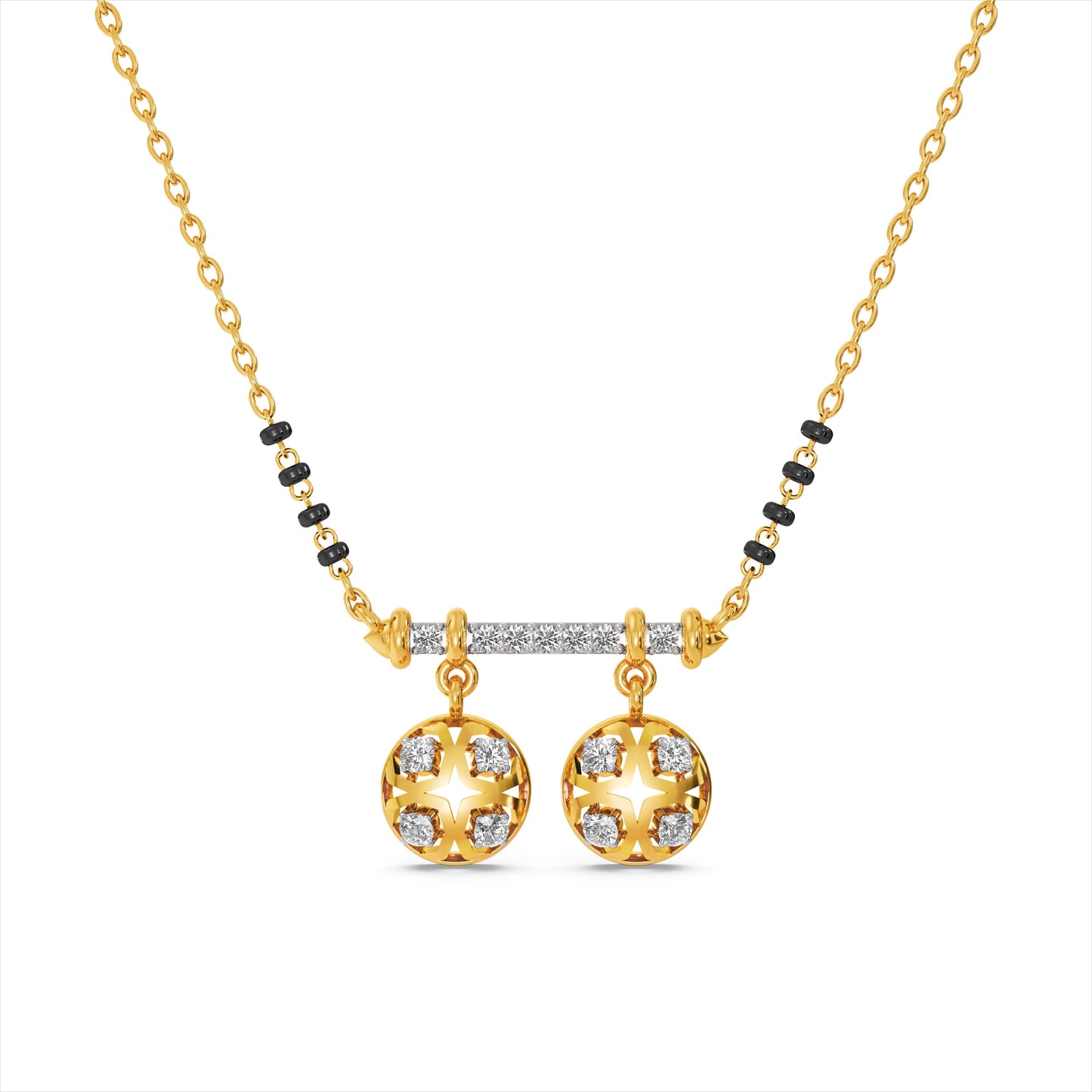 Sera Duet 9KT Gold Laboratory Grown Diamond Mangalsutra
