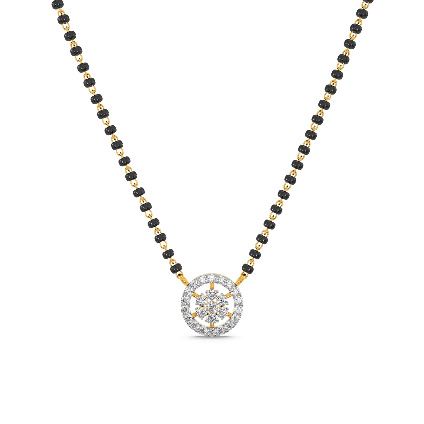 Graceful Mandala 9KT Gold Laboratory Grown Diamond Mangalsutra