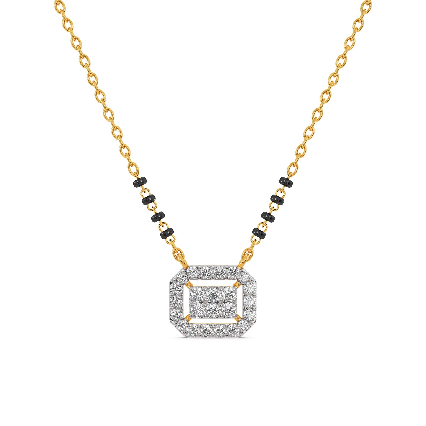 Hexa Duet 9KT Gold Laboratory Grown Diamond Mangalsutra