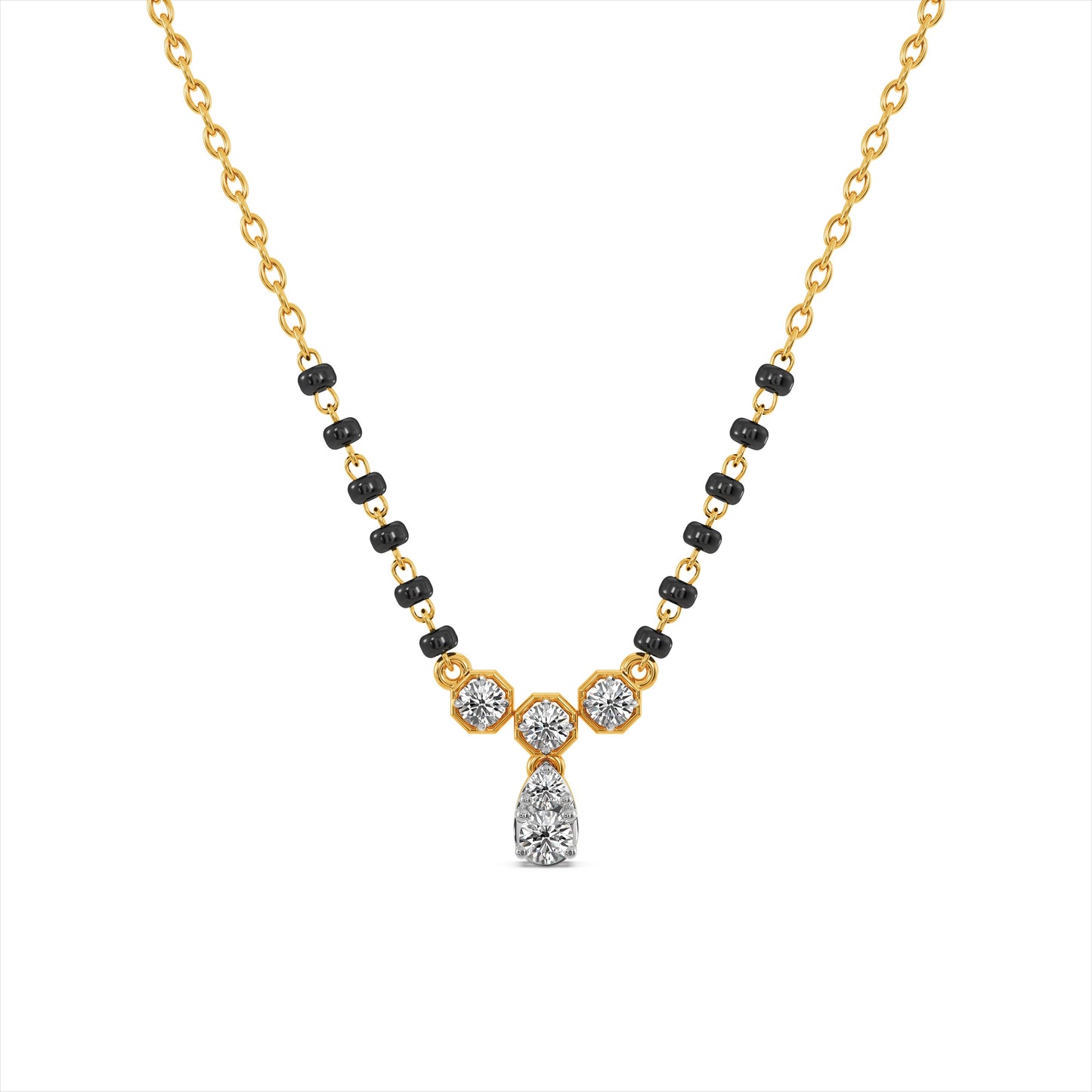 Airy 9KT Gold Laboratory Grown Diamond Mangalsutra