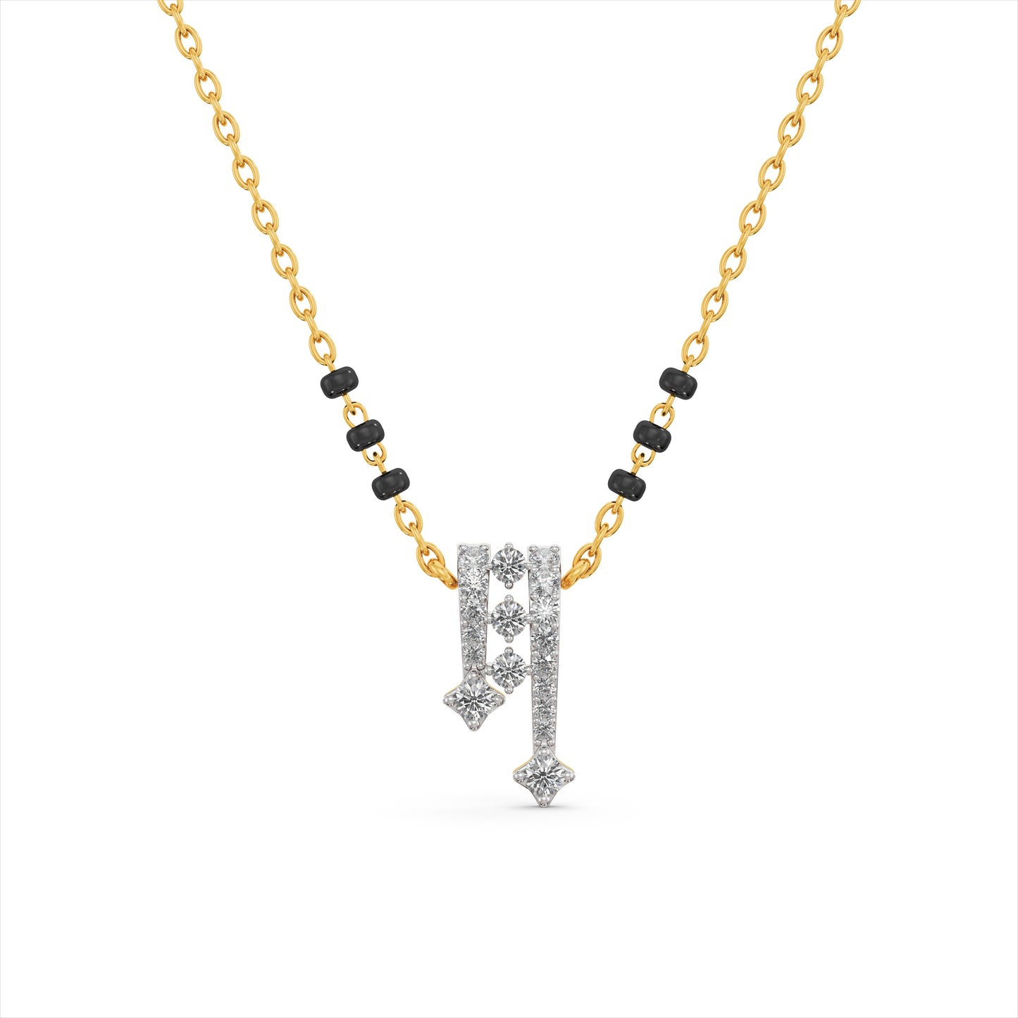 Endless Spark 9KT Gold Laboratory Grown Diamond Mangalsutra