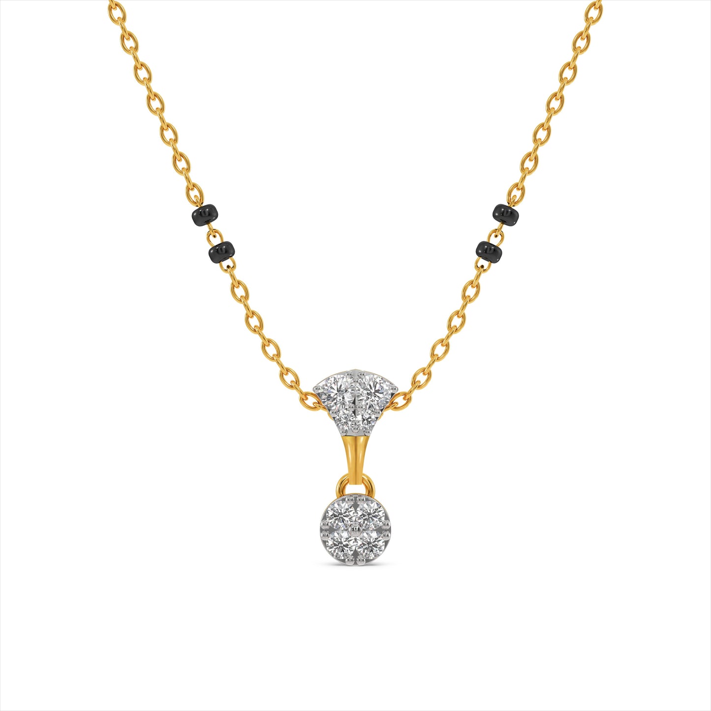 Minimal Drop 9KT Laboratory Grown Diamond Mangalsutra