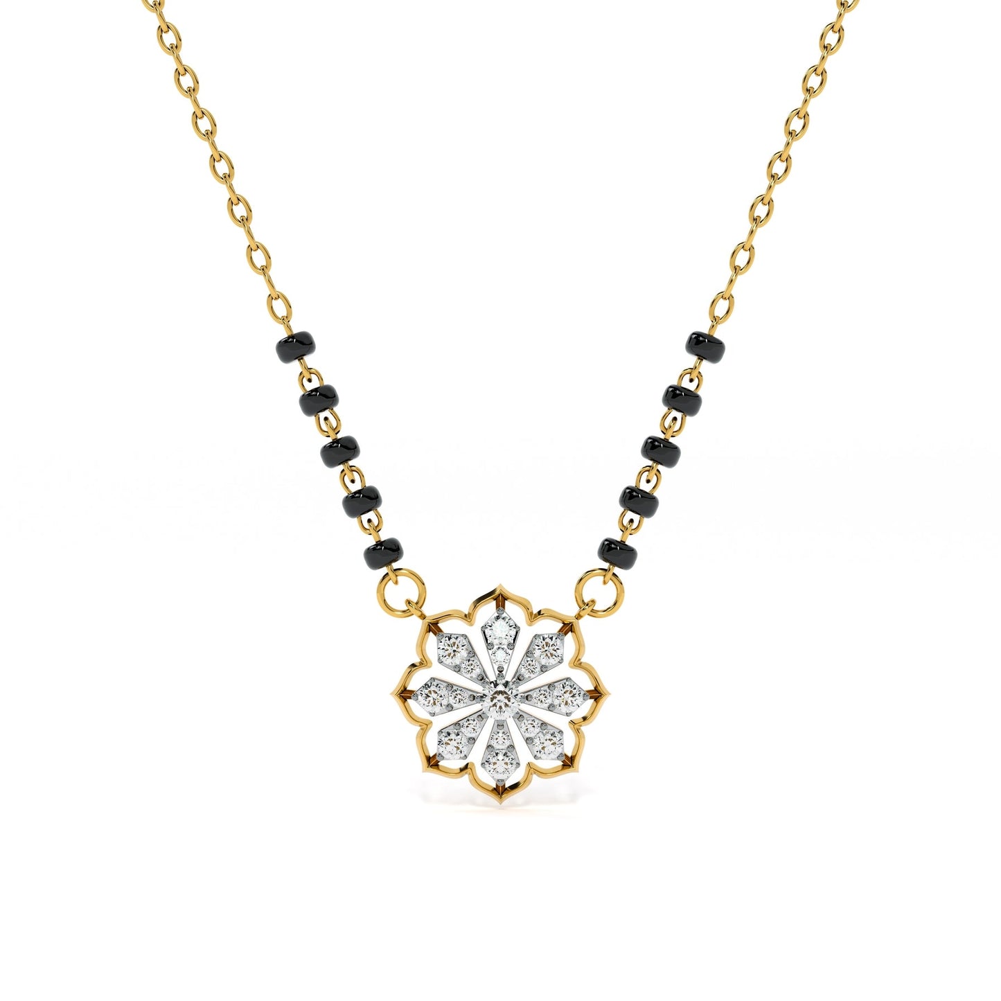 Bloom Glow Heritage 9KT Gold Laboratory Grown Diamond Mangalsutra