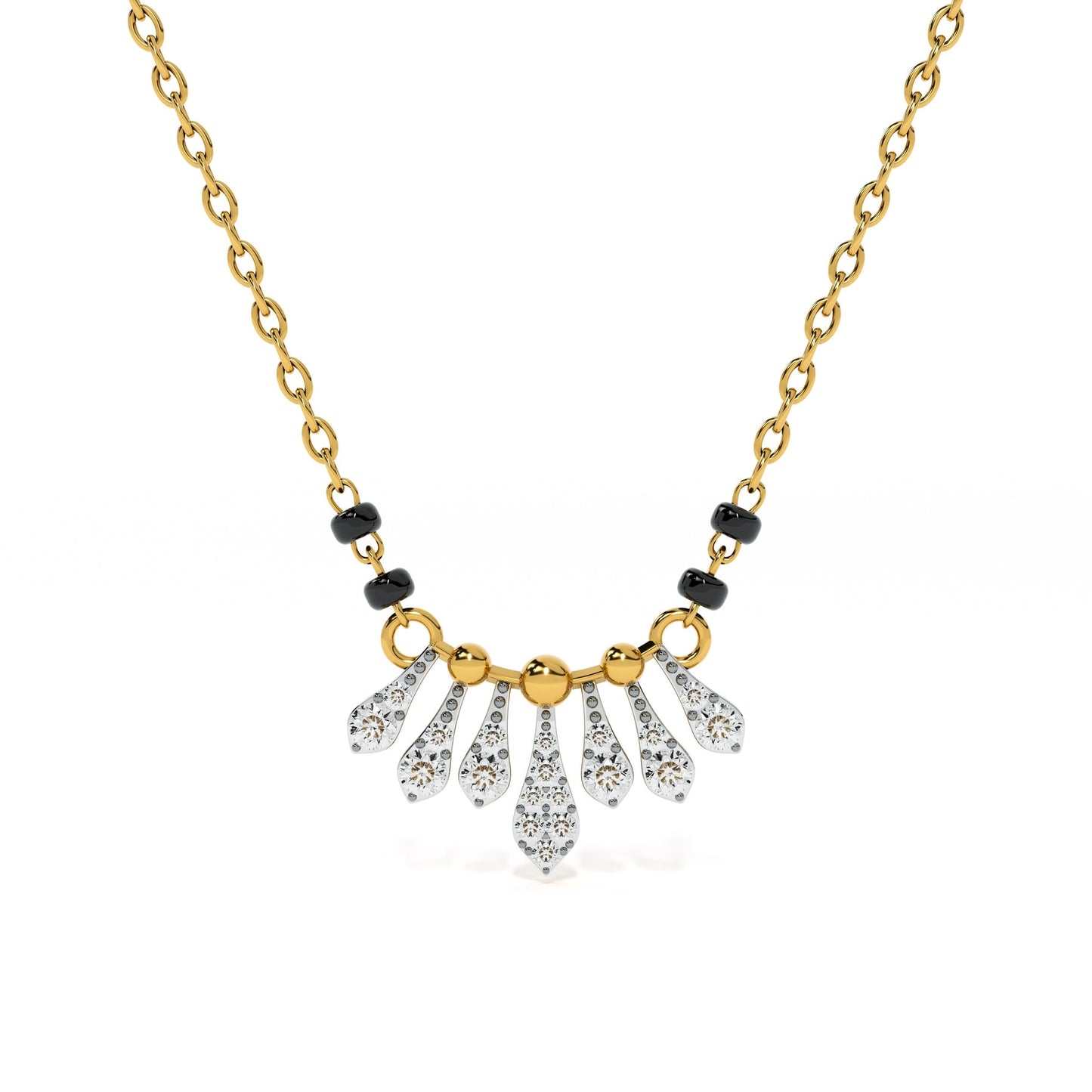 Falling Grace 9KT Gold Laboratory Grown Diamond Mangalsutra