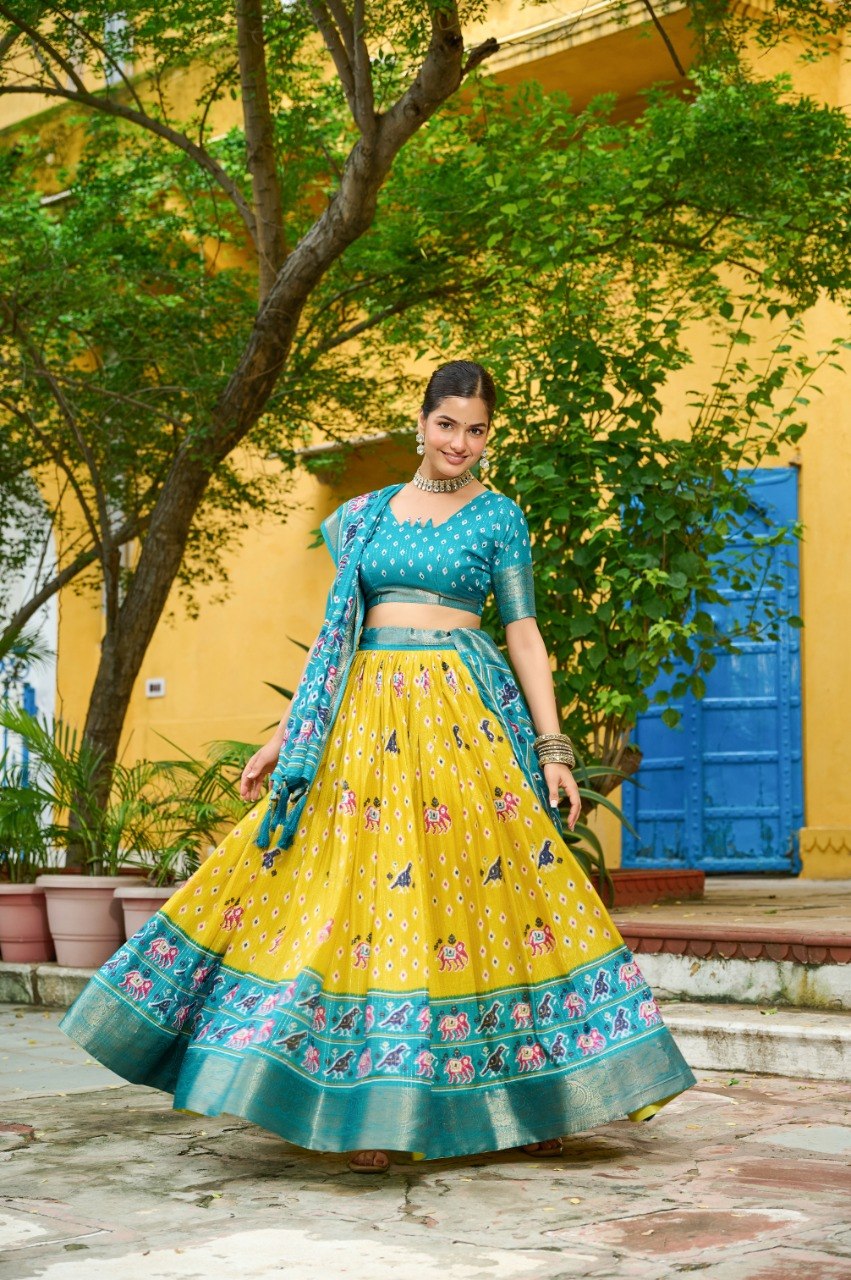 Lehenga Mart Gorgeous Lehenga Choli For Wedding-Yellow