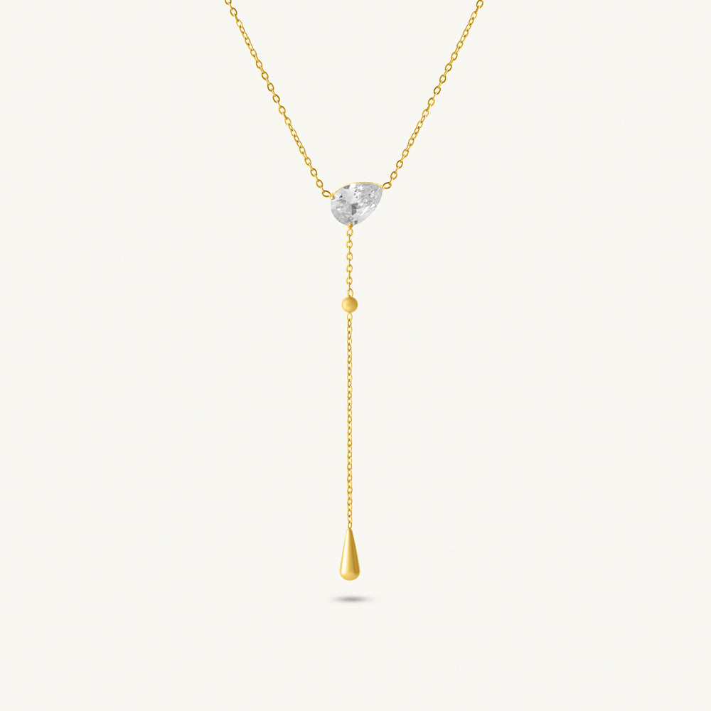 Crystal Trail Drop Necklace