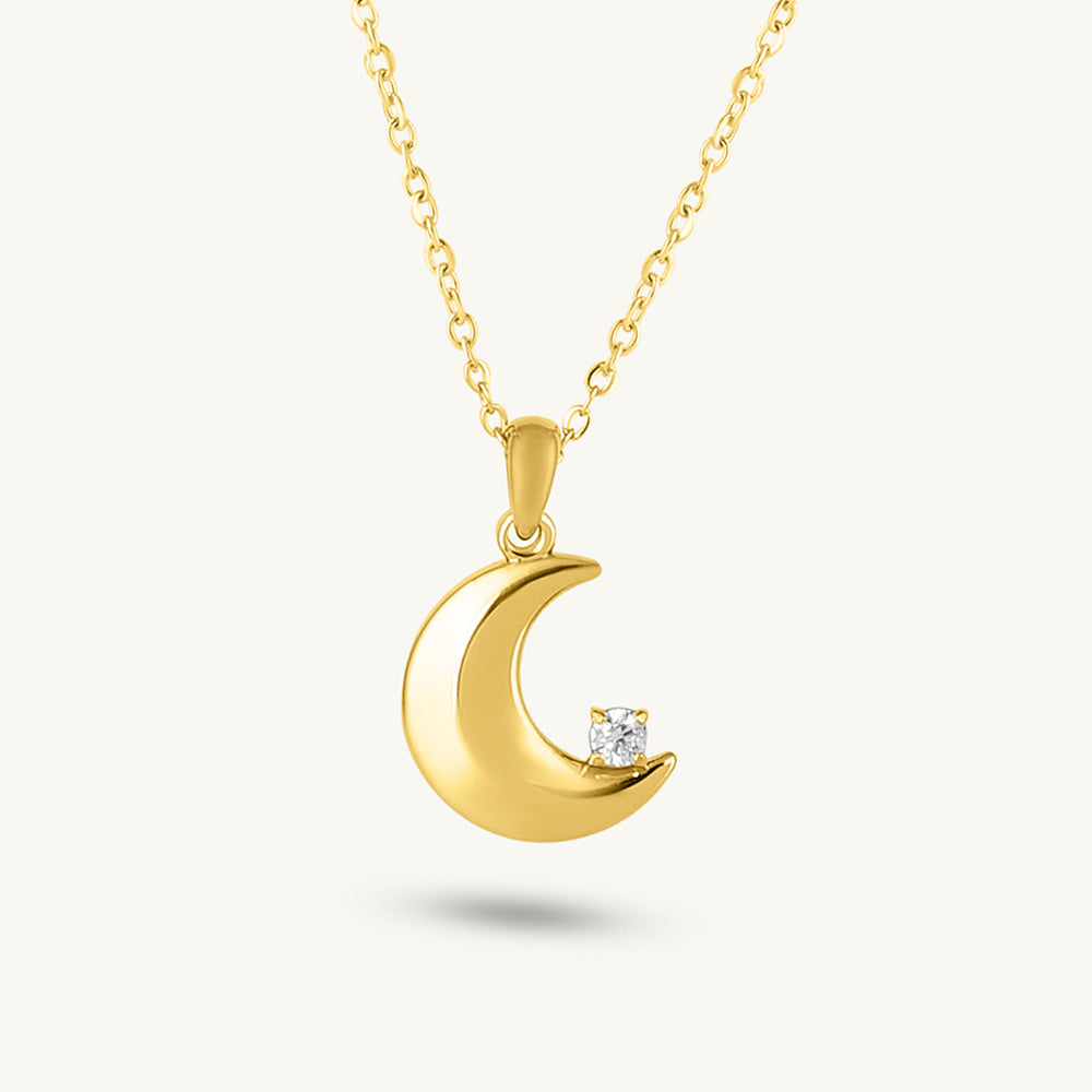 Celestial Crescent Glow Necklace