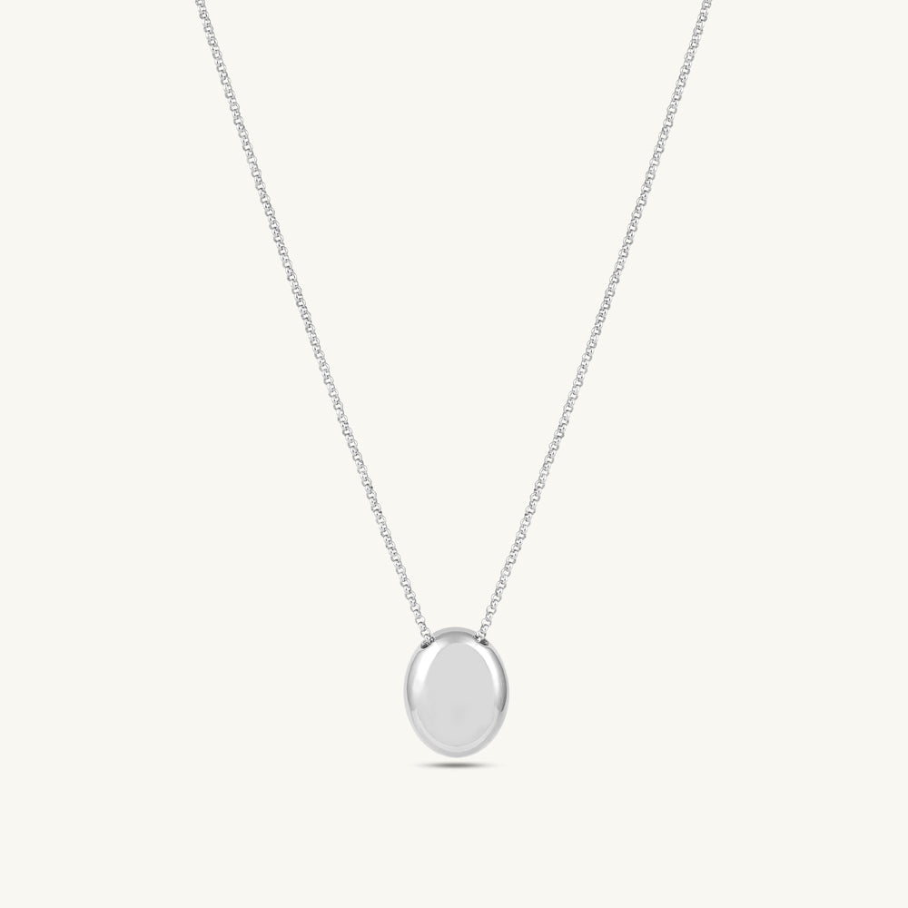 Sleek Pebble Pendant Necklace