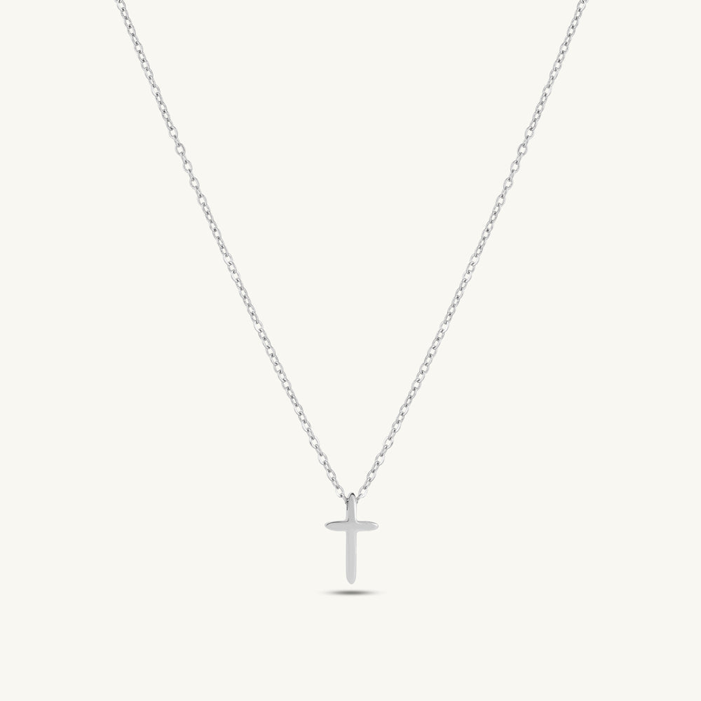 Sleek Minimal Cross Necklace