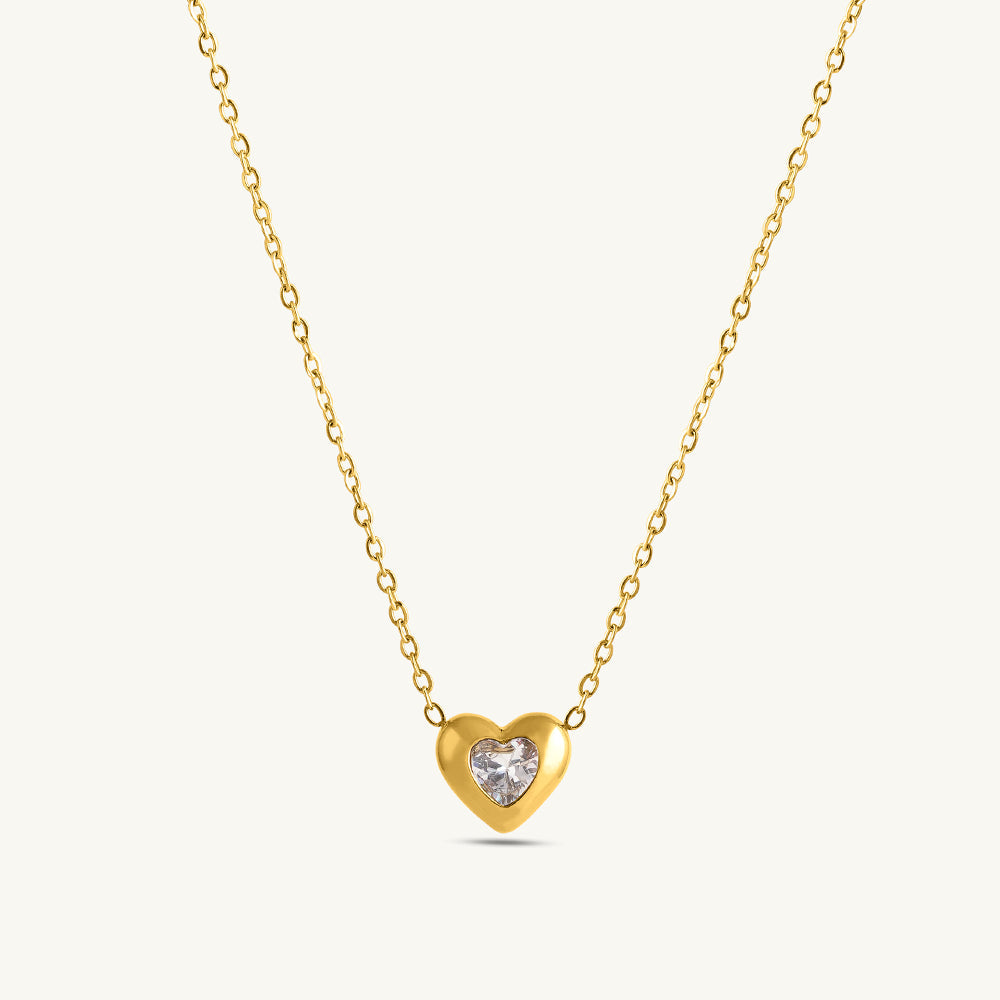 Heart Crystal Pendant Necklace