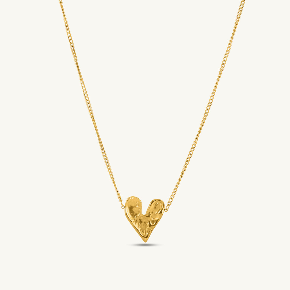 Molten Love Sculpted Heart Necklace