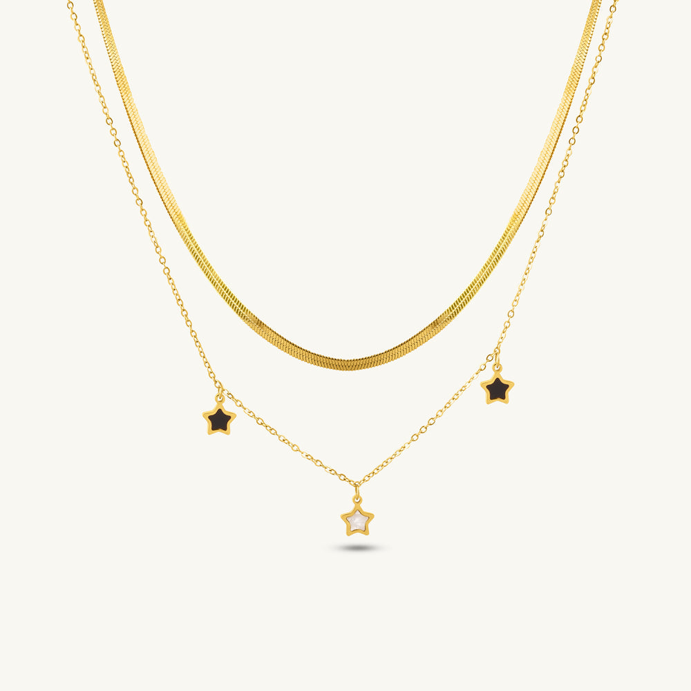 Star Charms Layered Necklace