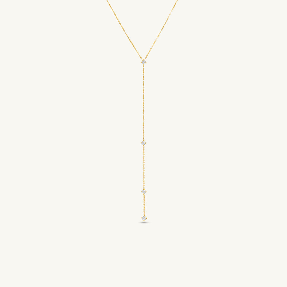 Dainty Crystal Drop Necklace