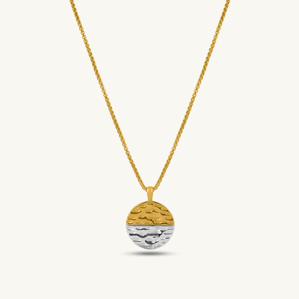 Mist Two-Tone Coin Necklace