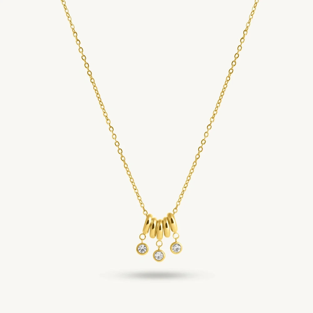 Dainty Drizzle Stone Necklace