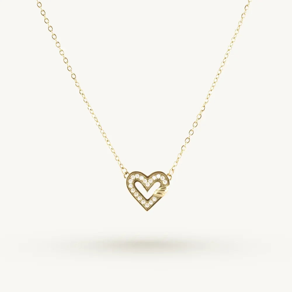 Poetic Sparkle Heart Necklace