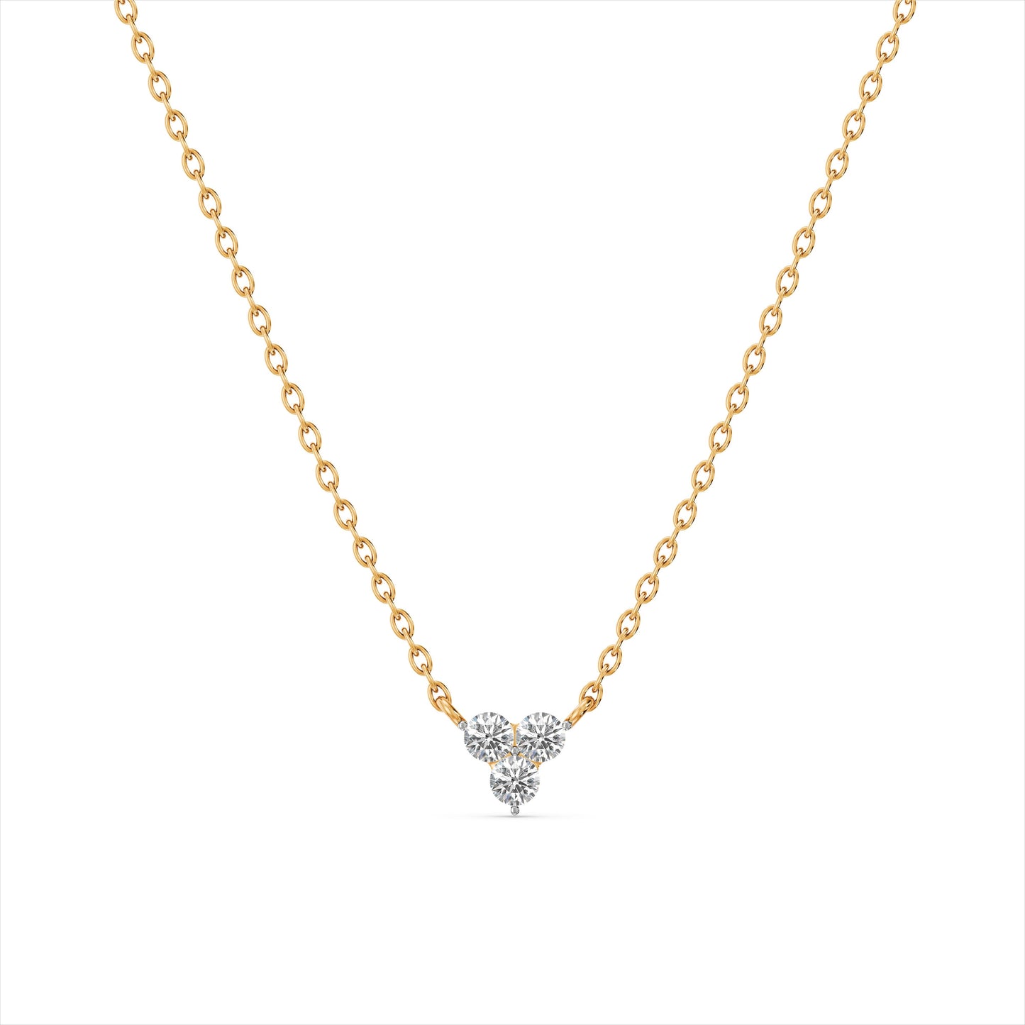 Trinity Glow 9KT Gold Laboratory Grown Diamond Necklace