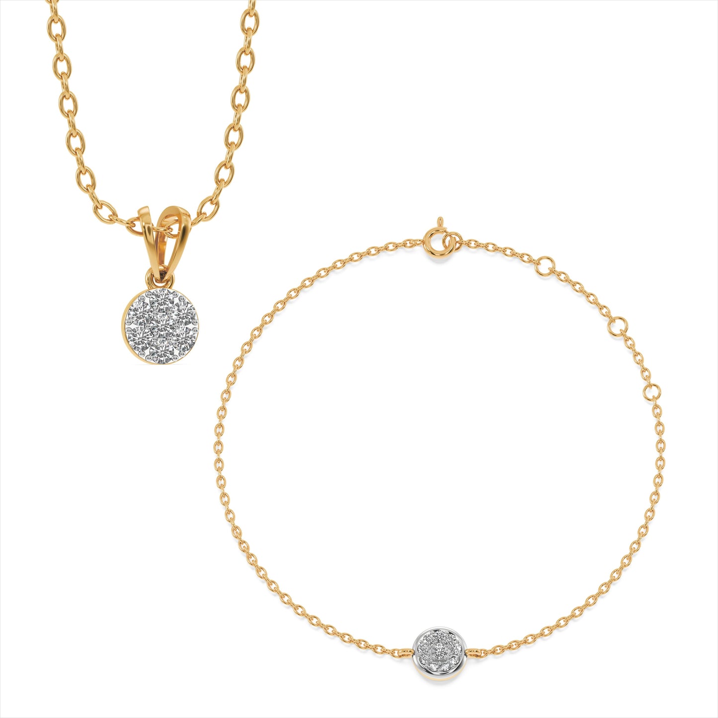 Solstice Spark 9KT Gold Laboratory Grown Diamond Set
