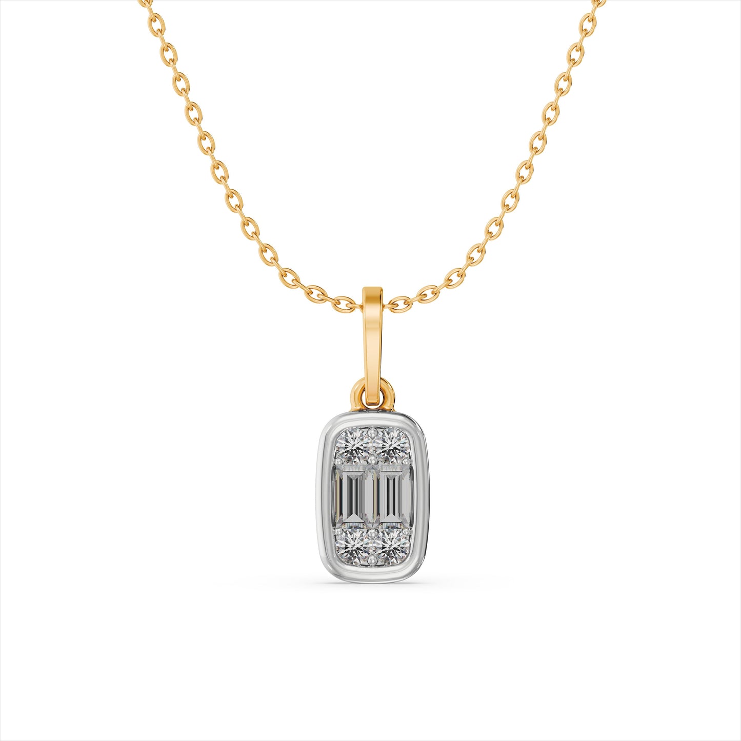Geometry Love 9KT Gold Laboratory Grown Diamond Necklace