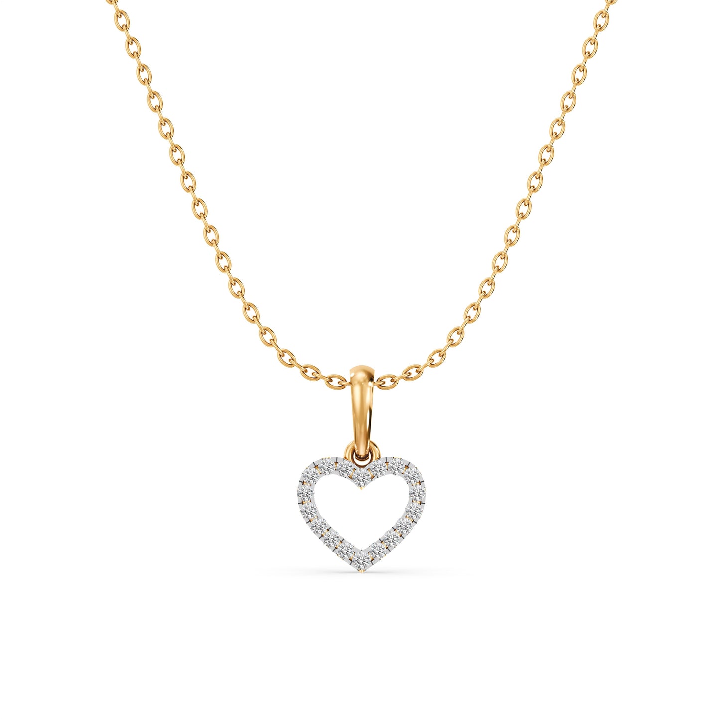 Infinite Love Frame 9KT Gold Laboratory Grown Diamond Necklace