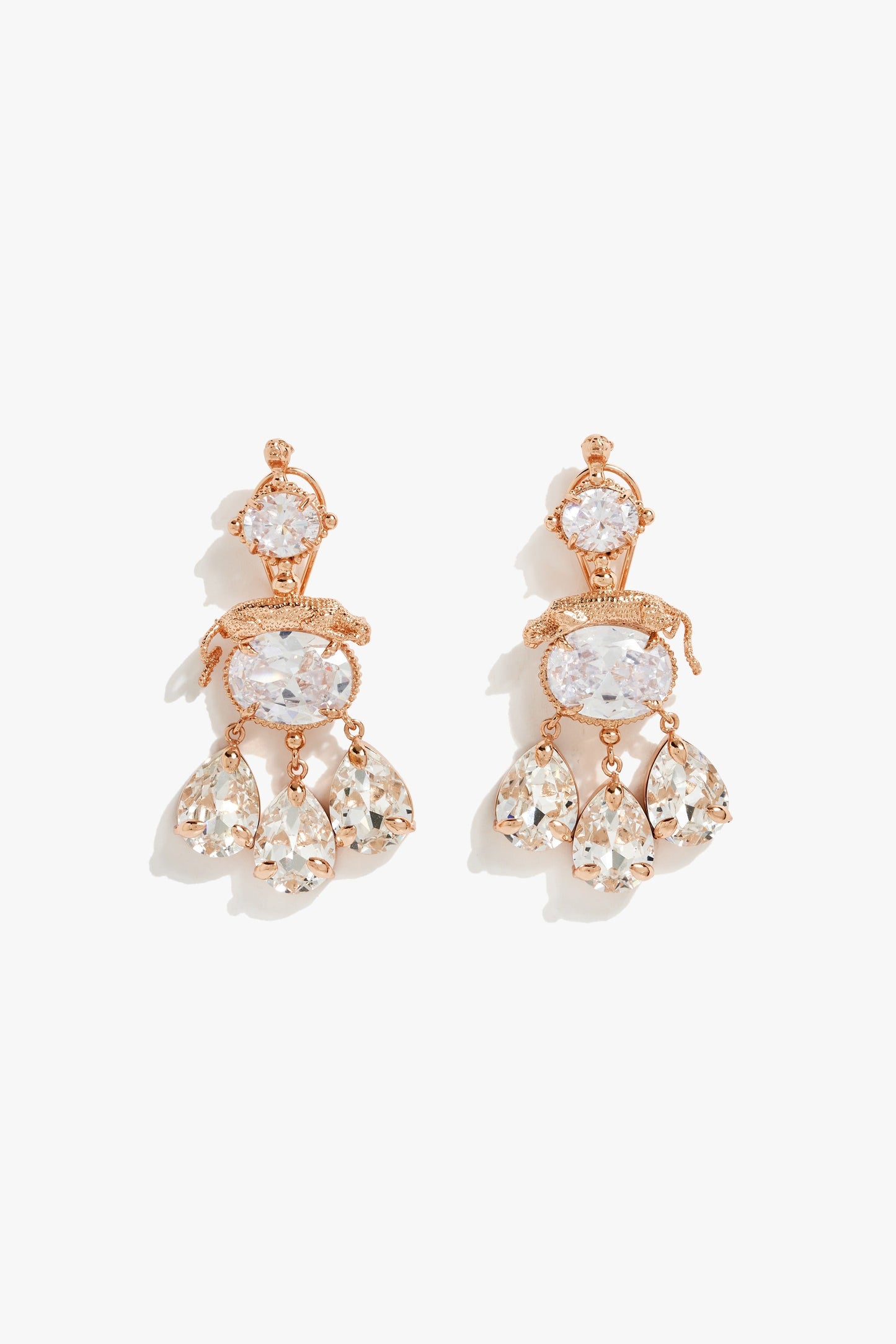 Leopard Crystal Drop Earrings