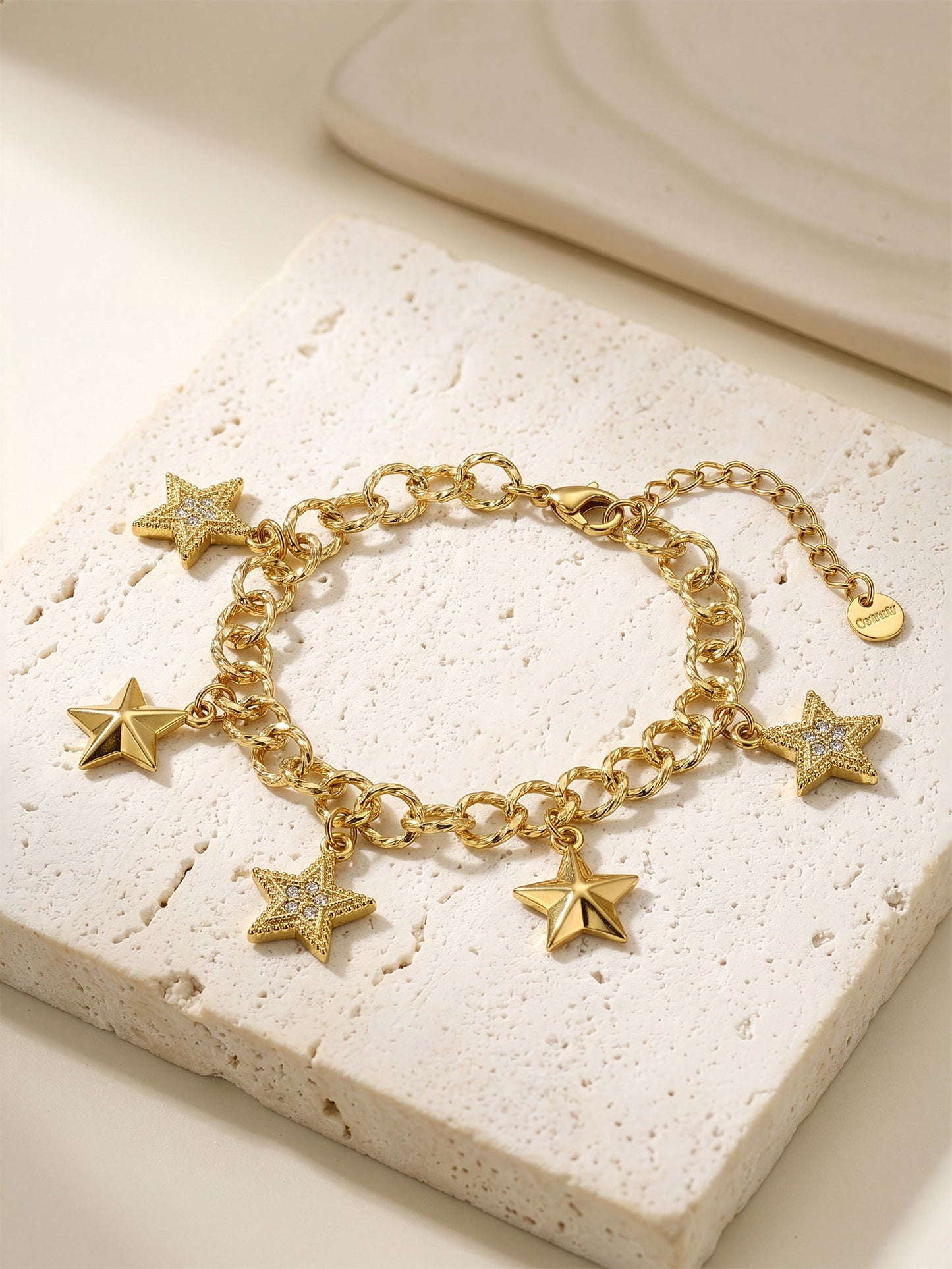 OnnMe by GIVA Star Drip Gold Plated Bracelet