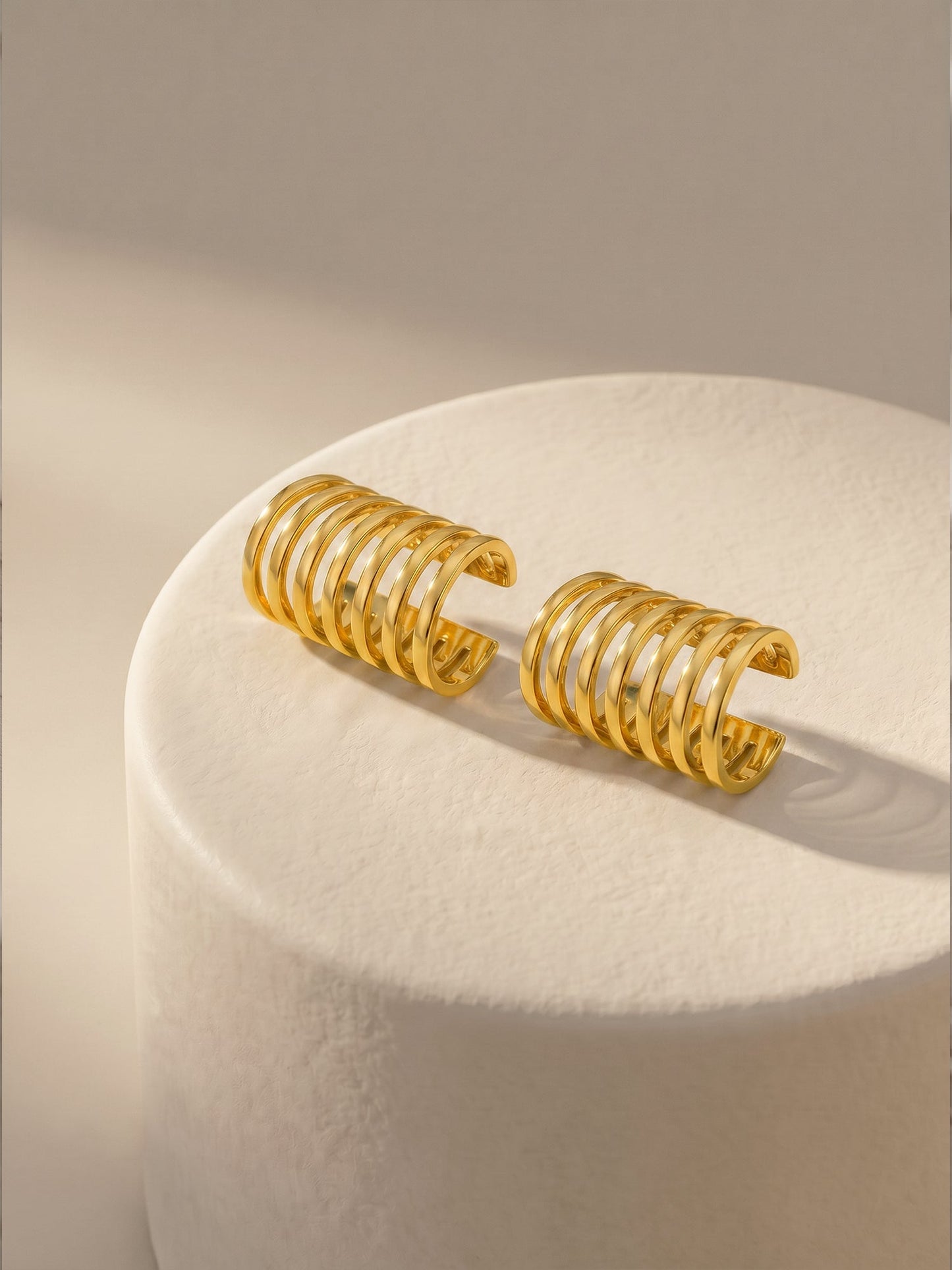 OnnMe by GIVA Multi Coil Wrap Gold Plated Ear Cuffs