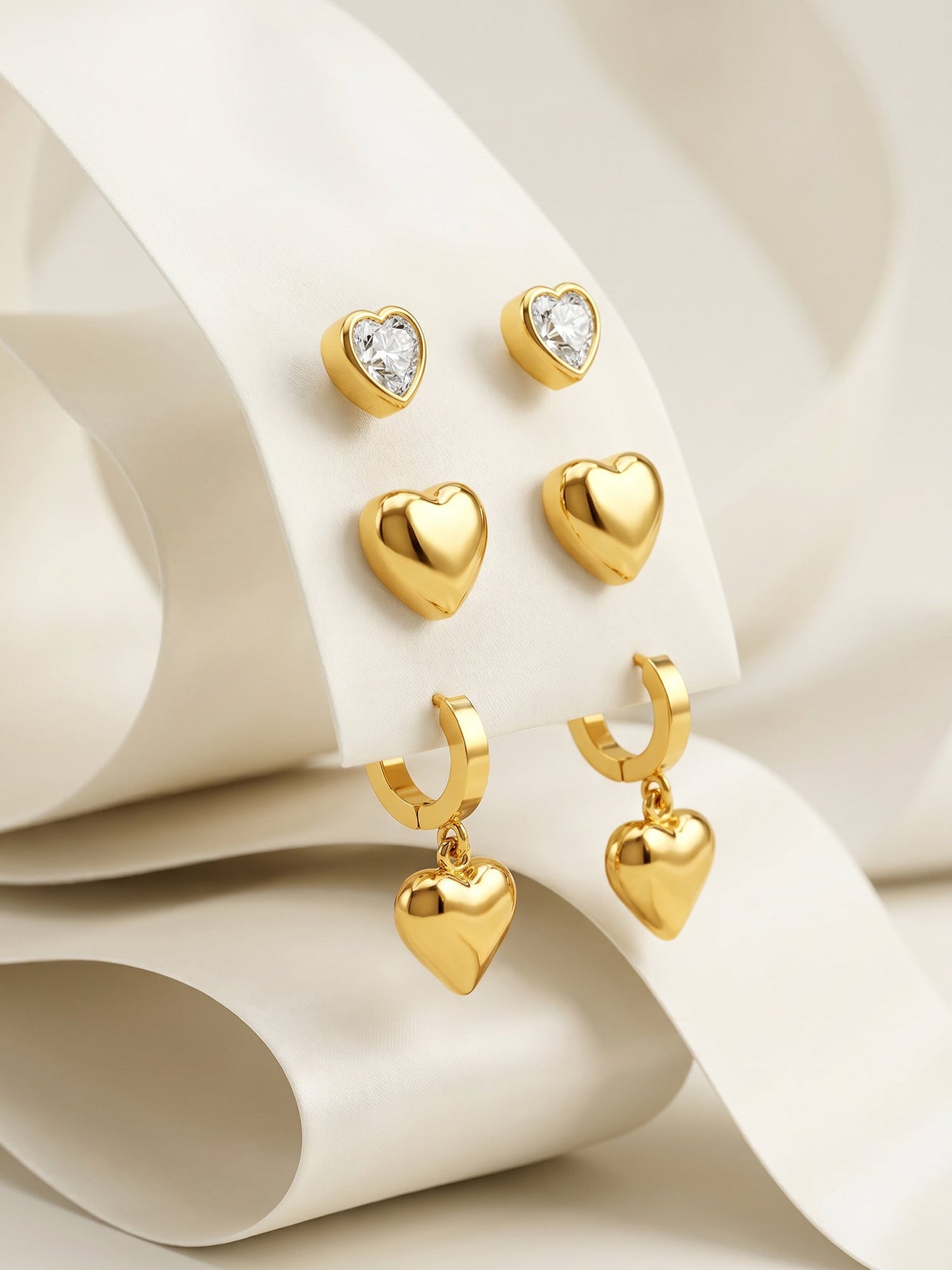 OnnMe by GIVA Heart Agenda Gold Plated Earrings