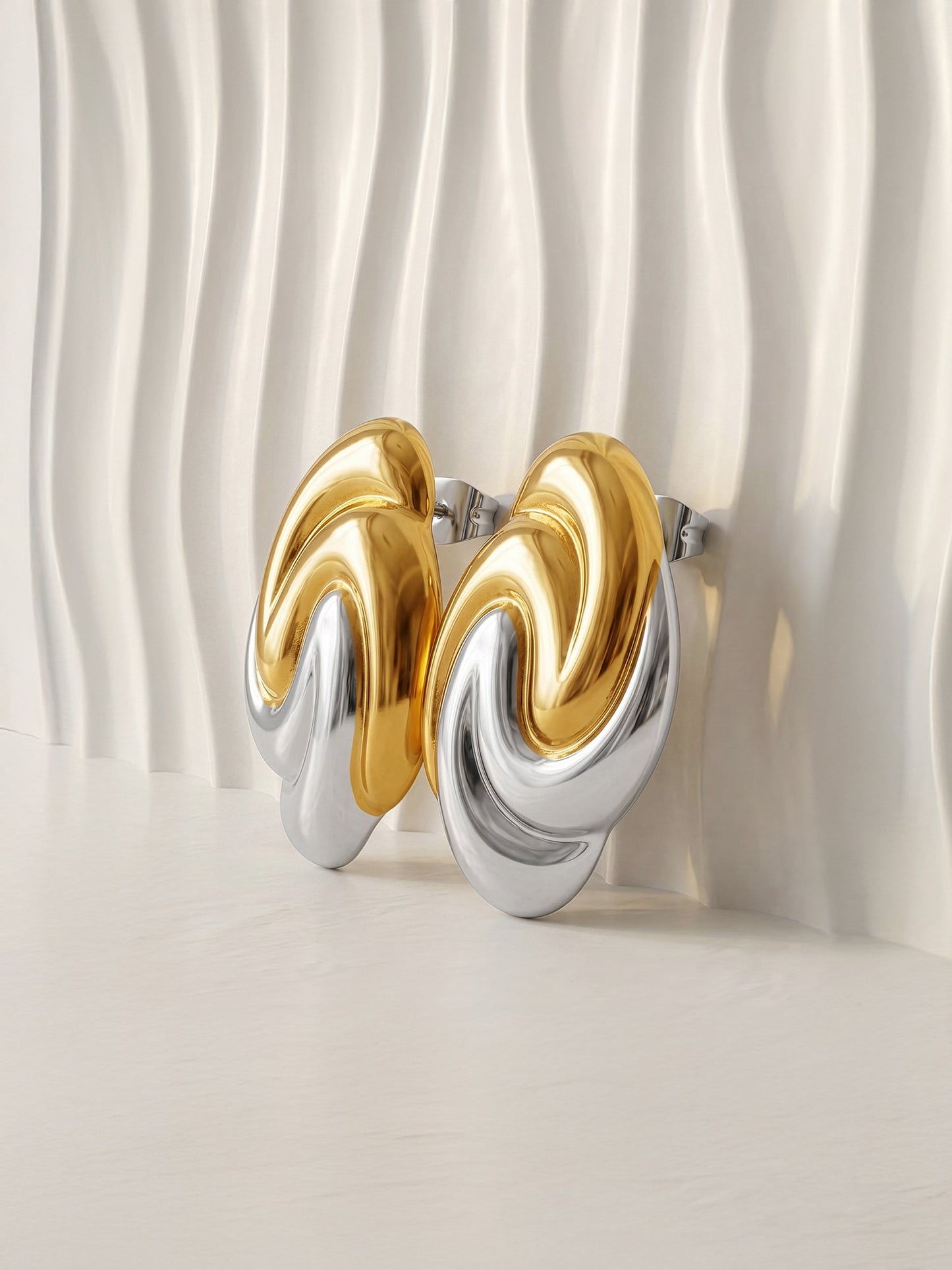 OnnMe by GIVA Twisted Intent Dual Tone Earrings