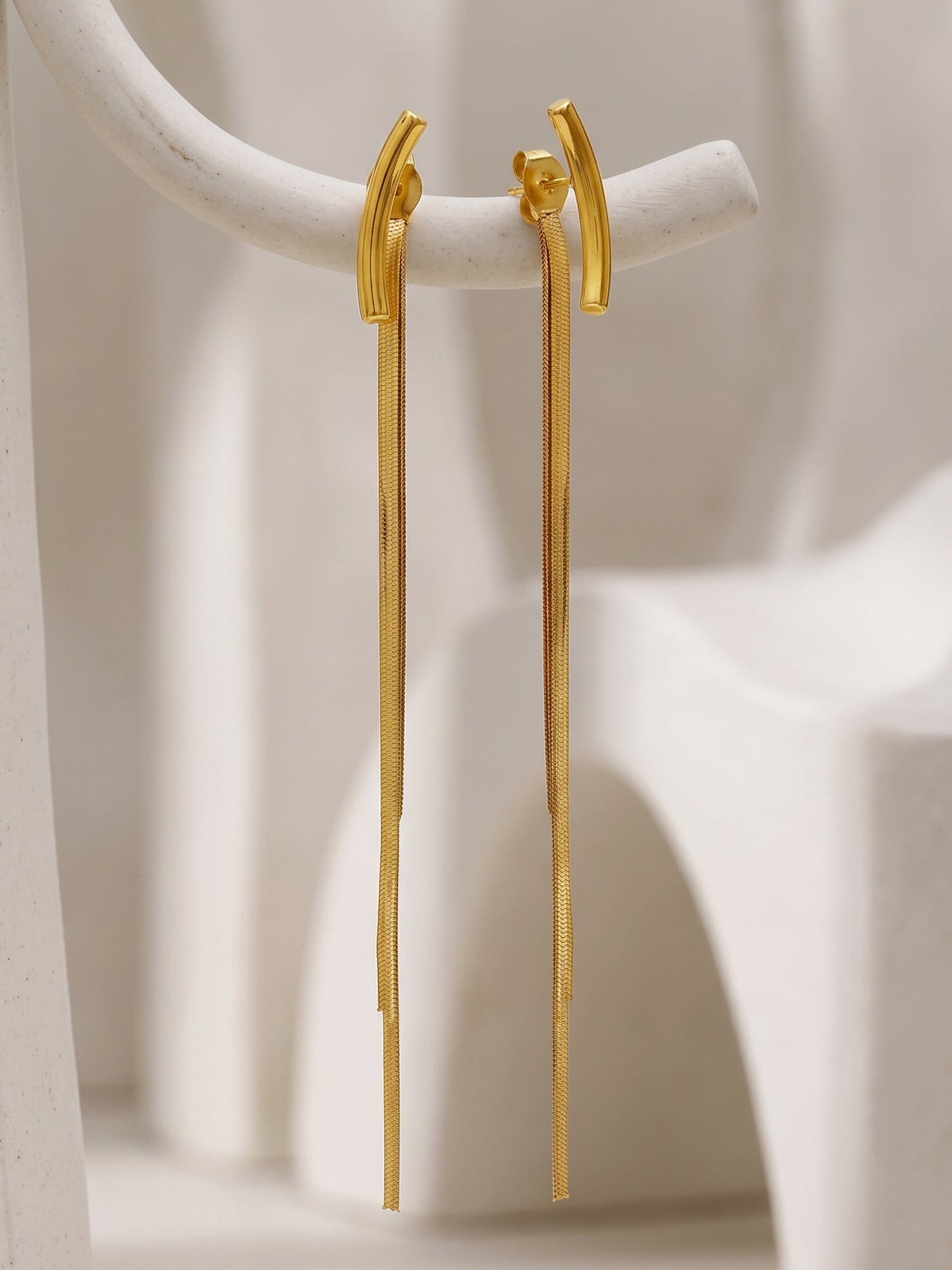 OnnMe by GIVA Long Story Gold Plated Earrings