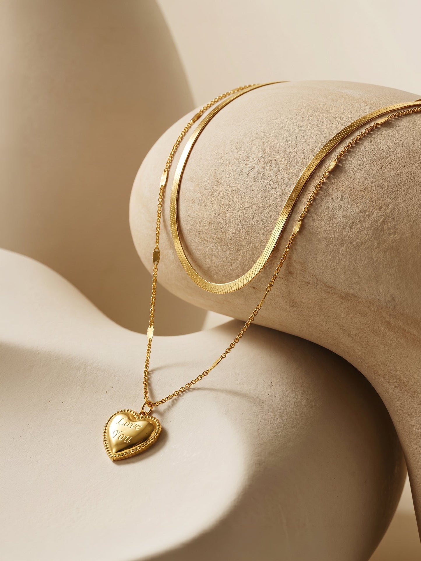OnnMe by GIVA Heart On Lock Gold Plated Necklace