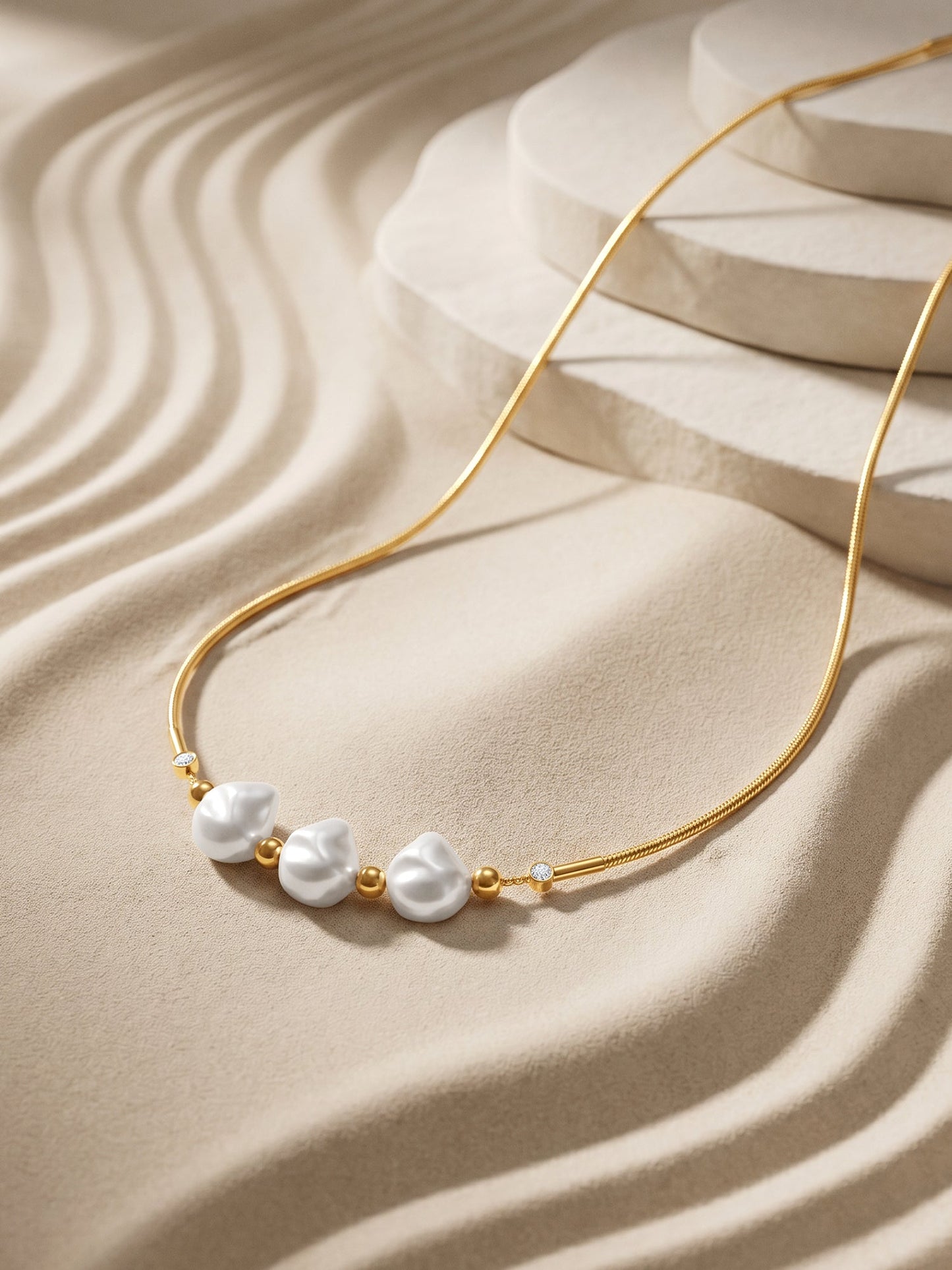 OnnMe by GIVA Pearl Drop Gold Plated Necklace
