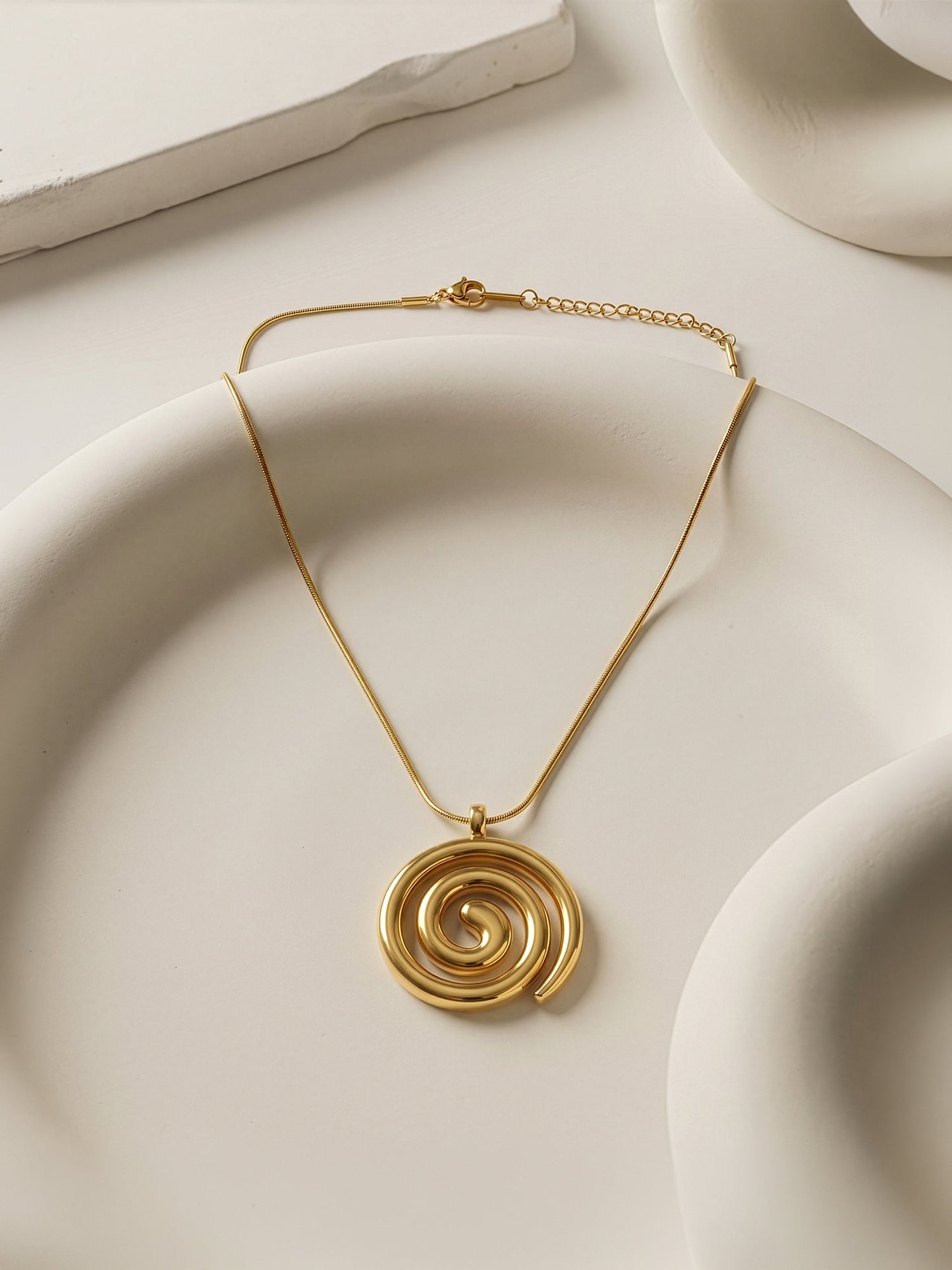 OnnMe by GIVA Spiral Drop It Gold Plated Necklace
