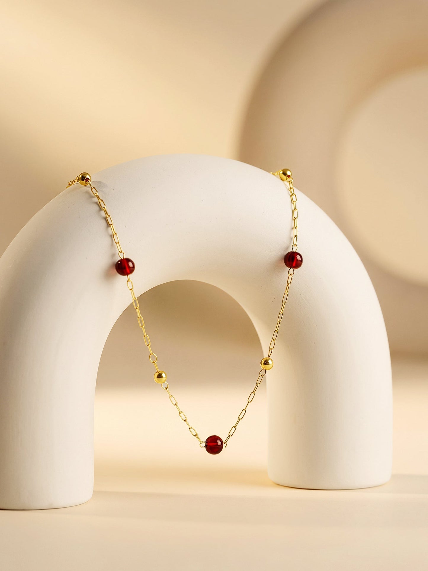 OnnMe by GIVA Cherry Current Gold Plated Necklace