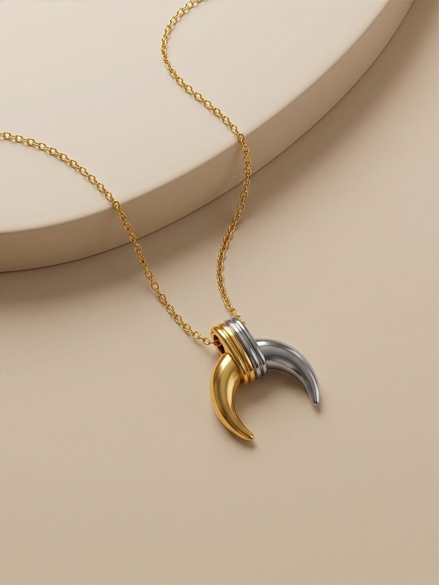 OnnMe by GIVA After Party Energy Dual Tone Pendant With Chain