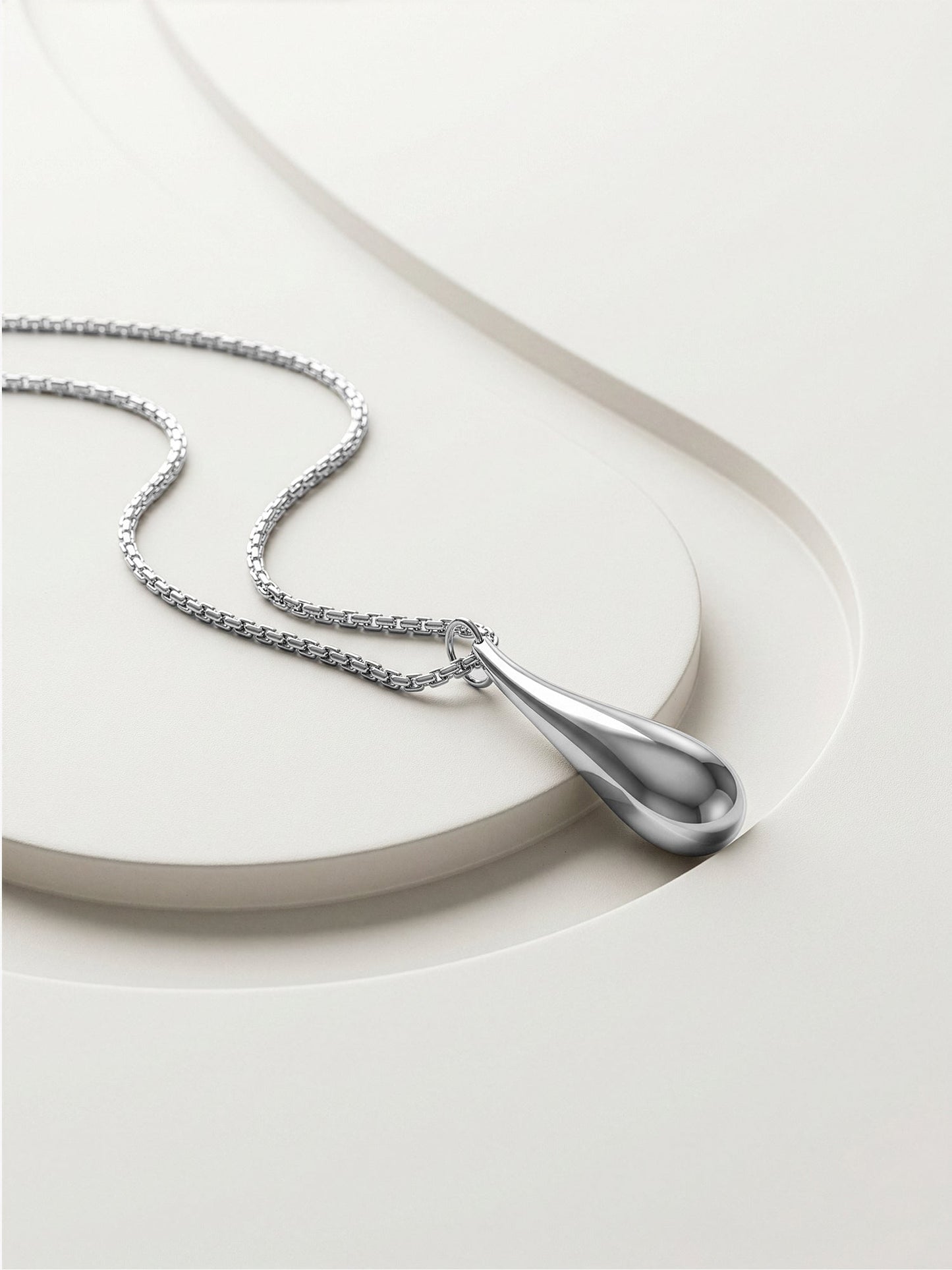 OnnMe by GIVA Chrome Mood Rhodium Plated Pendant with Link Chain