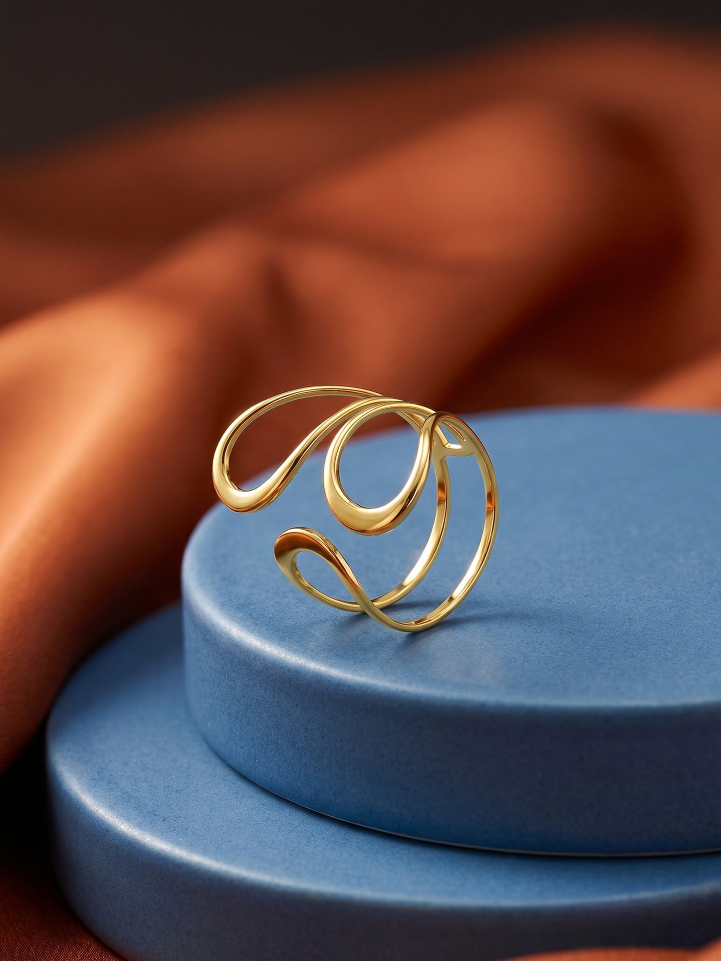 OnnMe by GIVA Loop Mood Gold Plated Ring