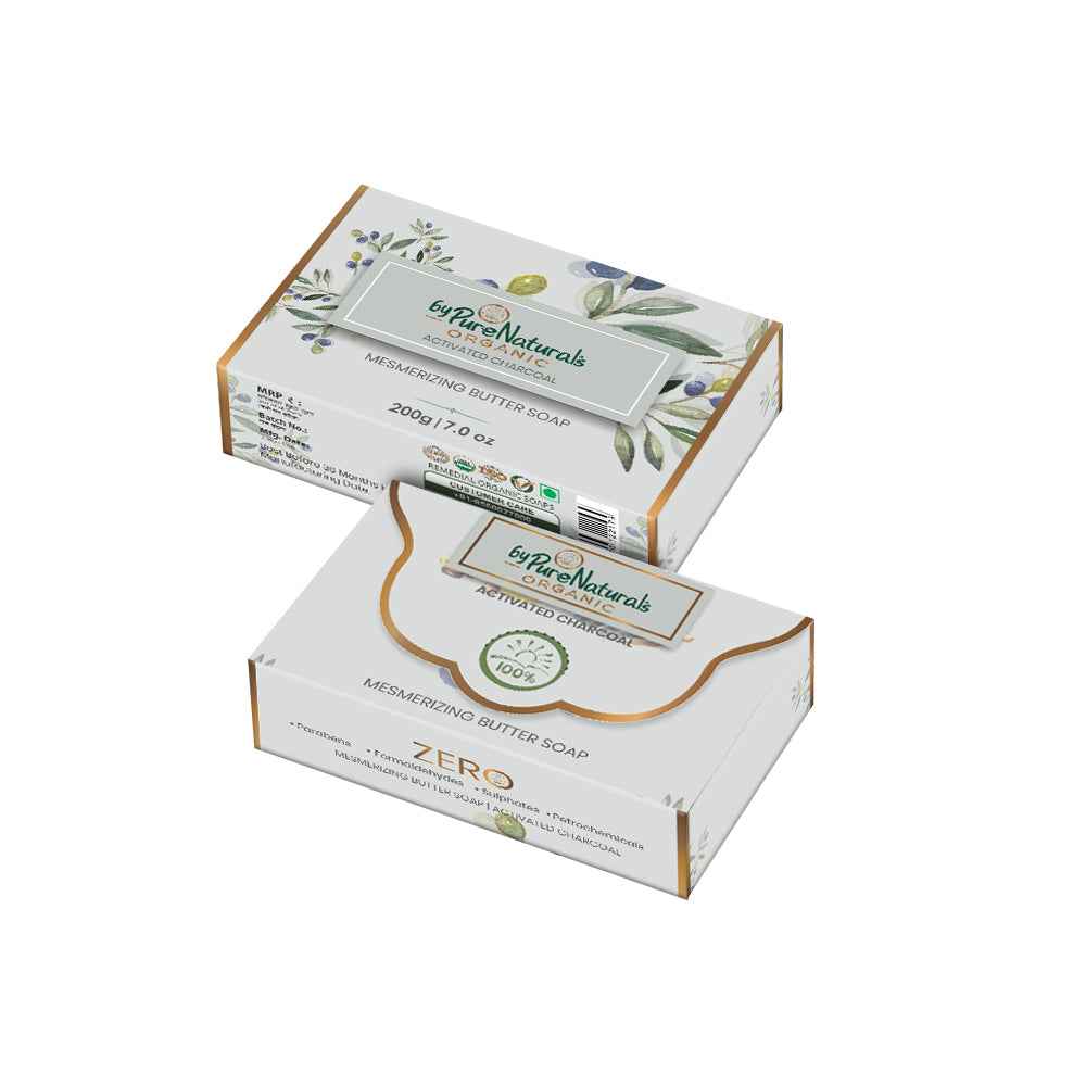 byPureNaturals Organic Shea Butter Activated Charcoal Soap