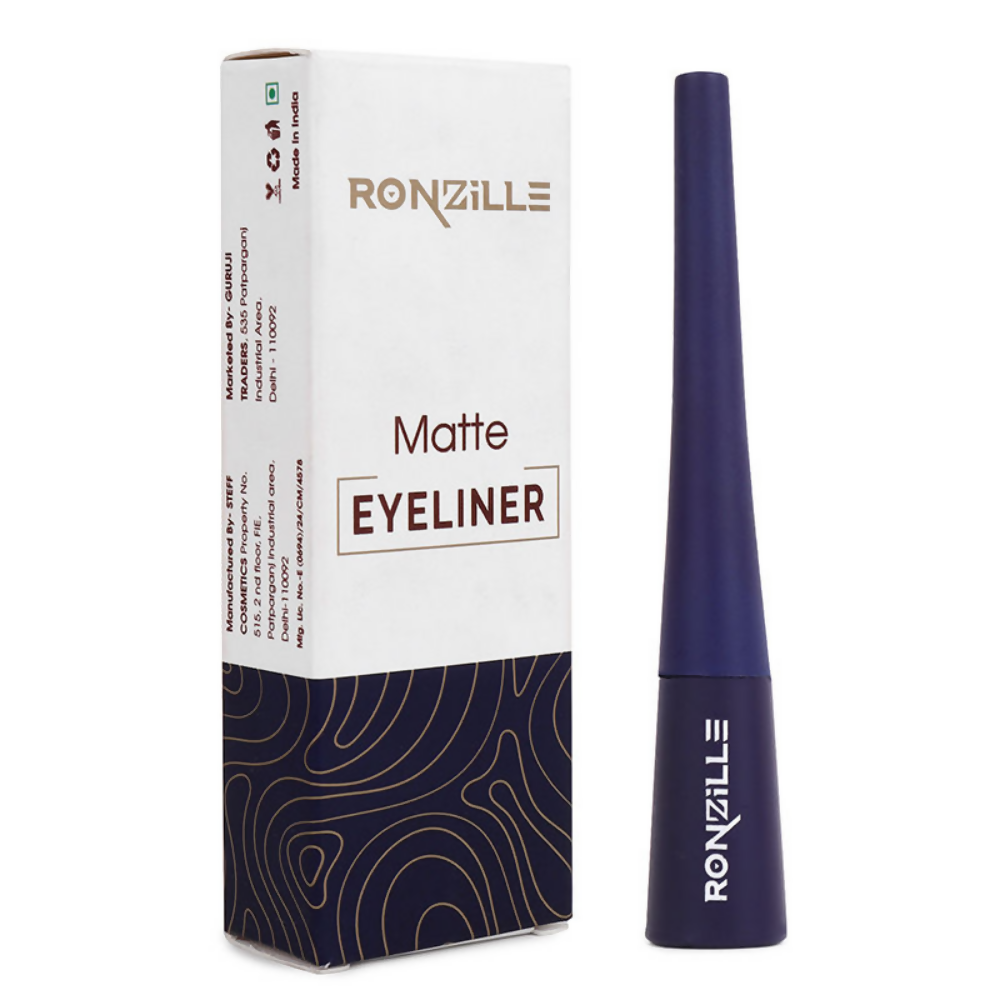 Ronzille Smudgeproof And Waterproof Liquid Matte Eyeliner - Blue