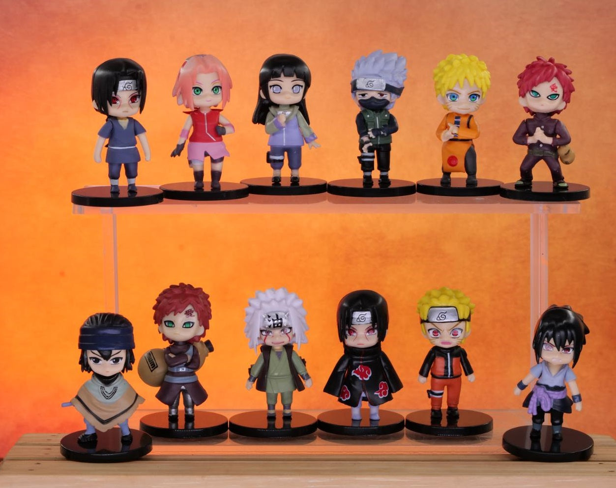Naruto Anime Figures Set Of 12 Pcs Set A | 7- 8 Cm |