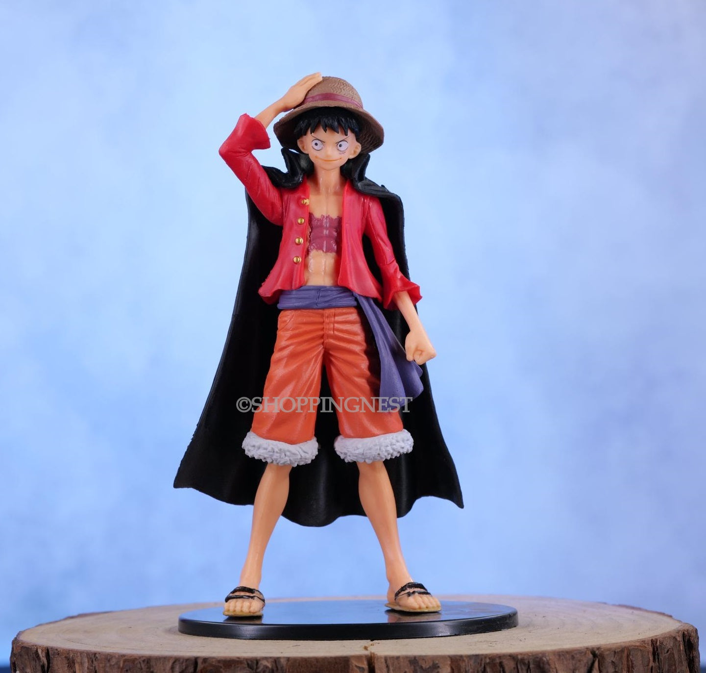 One Piece Anime Monkey D. Luffy e Kawaii with Staw Hat Action Figure | 17cm |